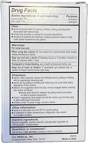 Miniatura 2 de Calmol 4 Supositorios hemorroidales 24 cada uno (paquete de 2)