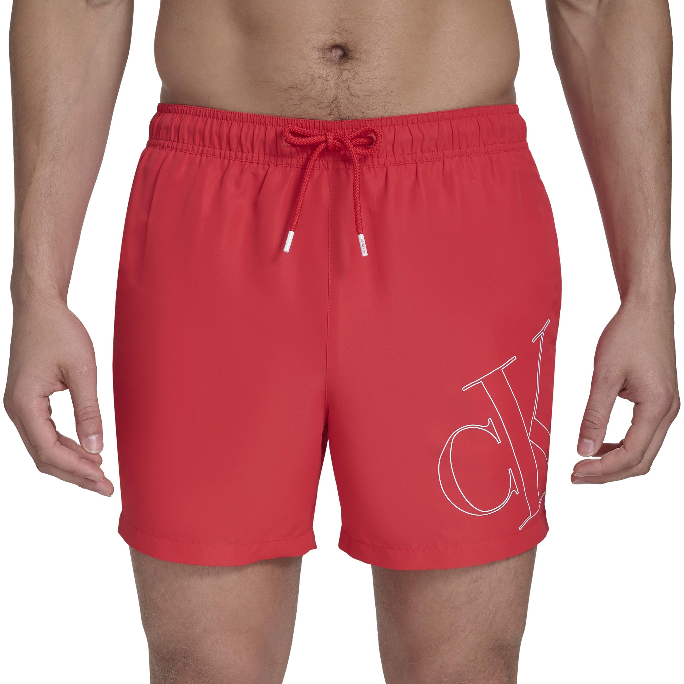 Calvin Klein Men's Volley Quick Dry Lightweight Swim Trunk Swimming Trunks, Getaway Solids, XXL