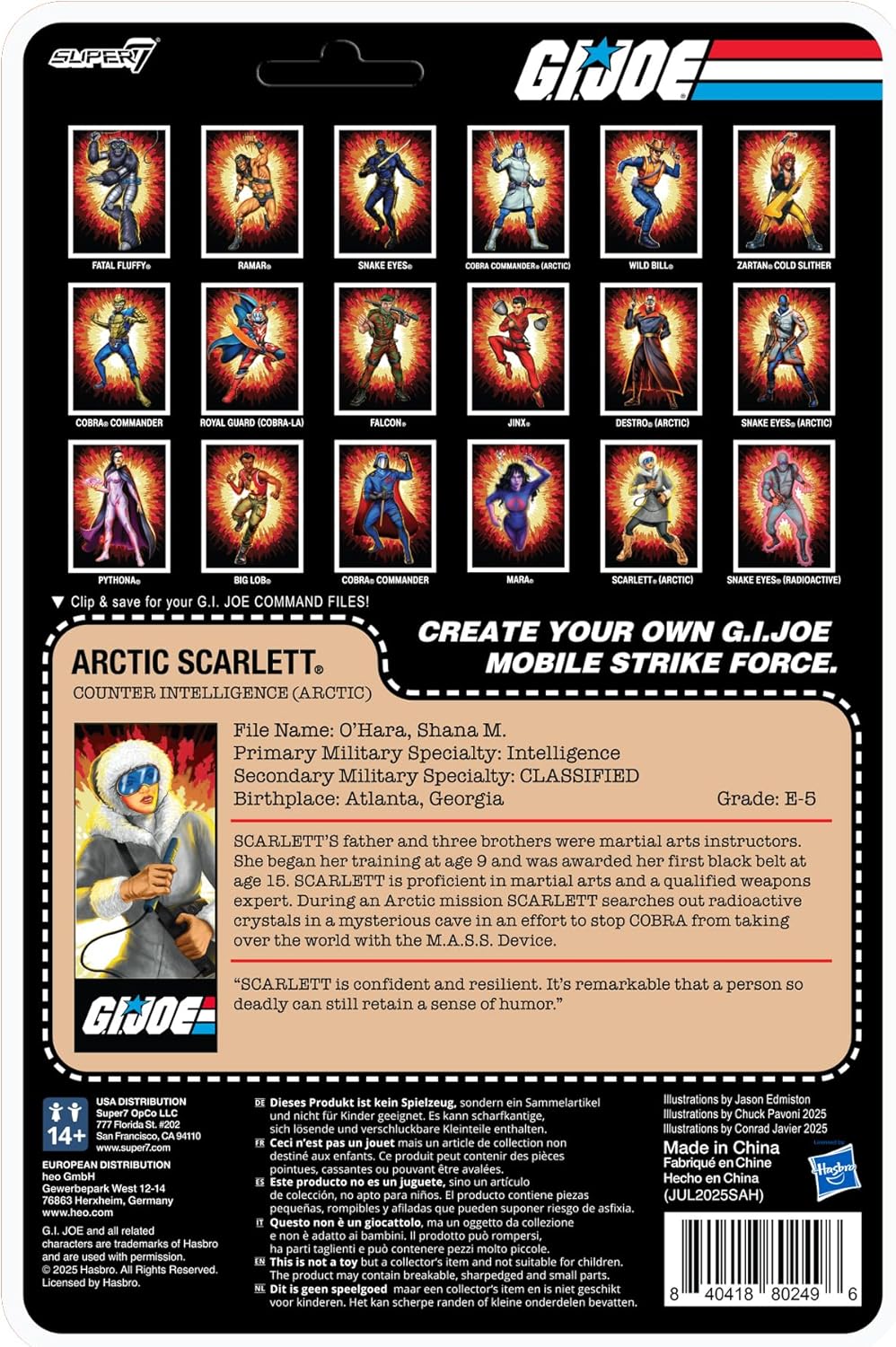 Super7 Reaction+ G.I. Joe Arctic Scarlett - 3.75" G.I. Joe Action Figure with Accessories - Classic Cartoon Collectibles and Retro Toys - Image 4