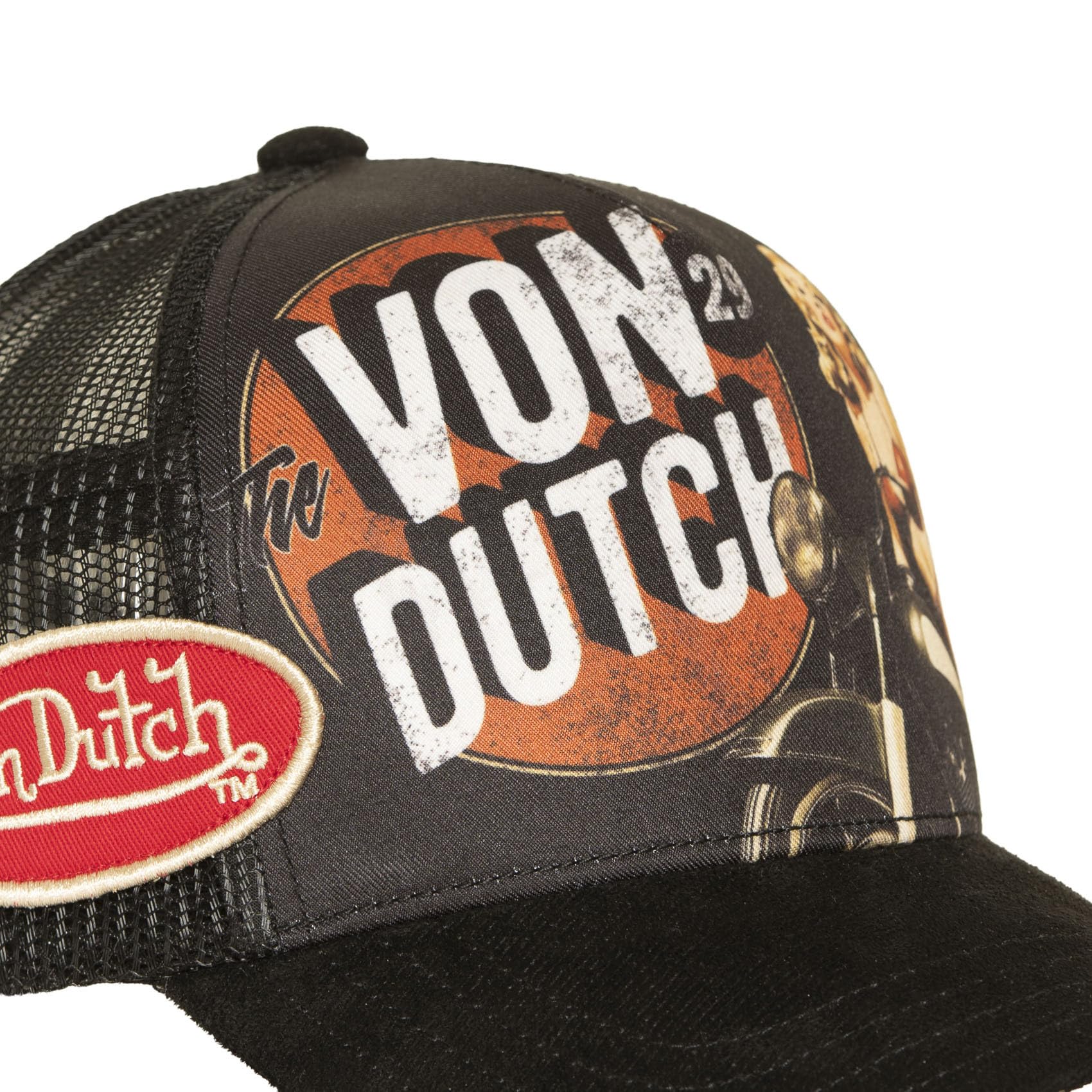 Von Dutch Czapka męska i damska Pinup, Trucker regulowana
