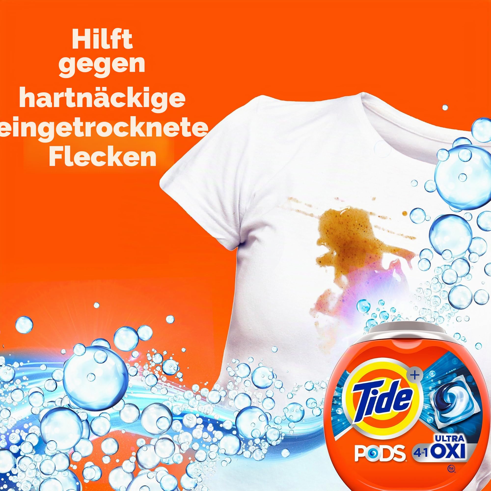 Tide PODS 4 in 1, Ultra Oxi, Laundry Detergent Liquid Pacs, 32 Count - Packaging May Vary