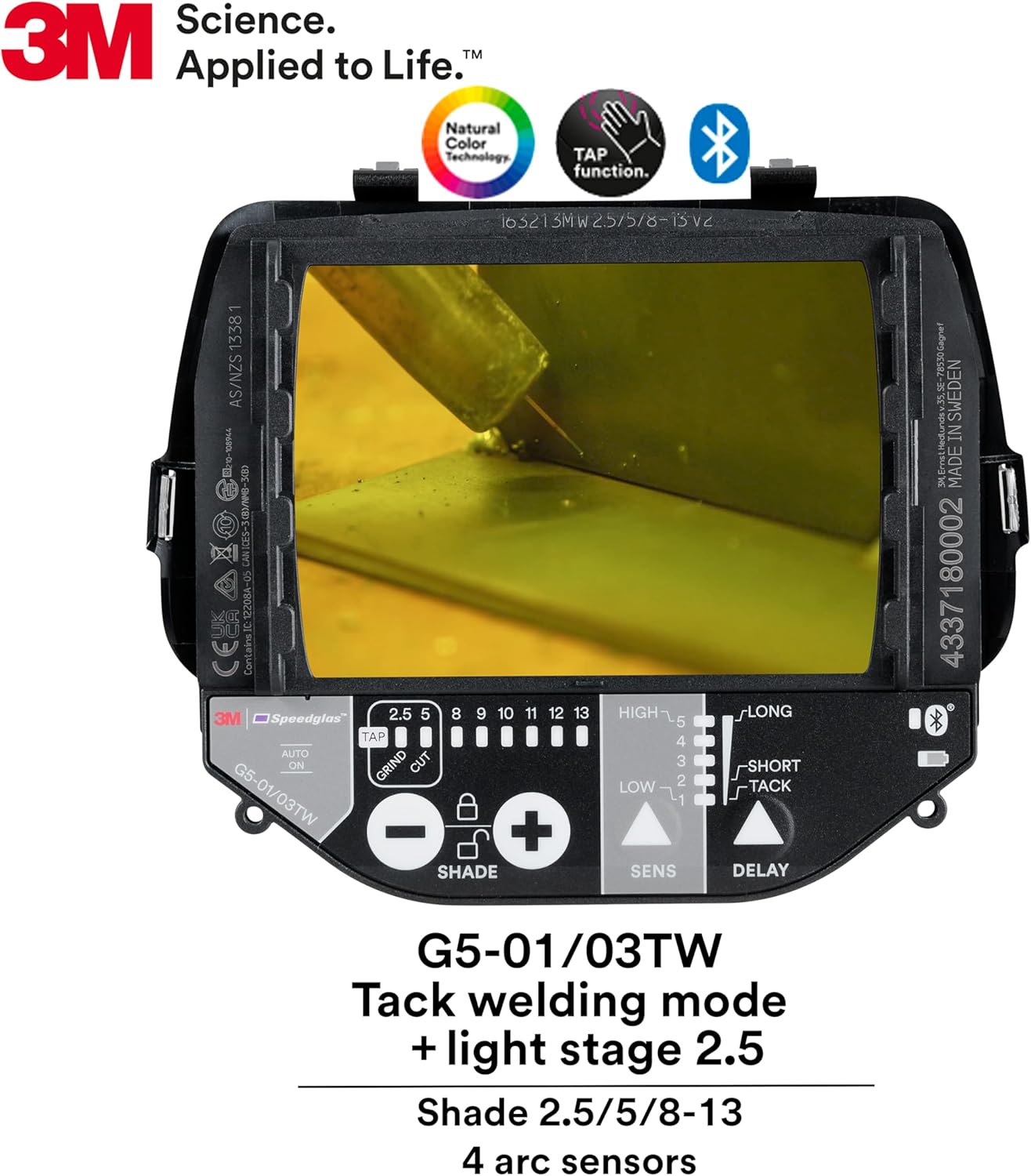 3M Speedglas G5-03 Pro Welding Helmet 10-0100-30TW with G5TW ADF with Grind Mode, TAP, Natural Color, Tack Weld Mode