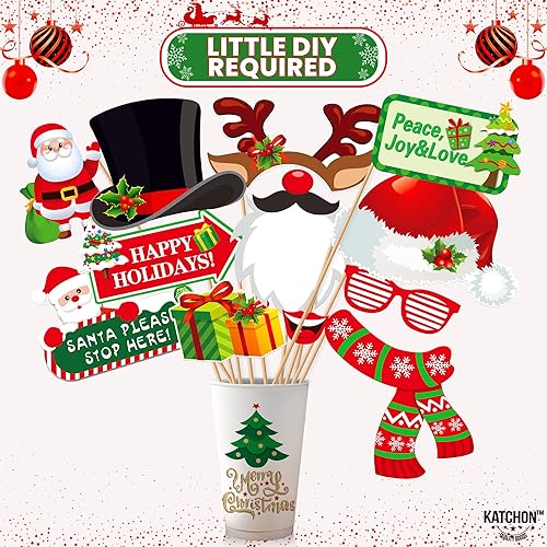 Miniatura 9 de KatchOn, Accesorios de cabina de fotos de Navidad, paquete de 53, accesorios de Navidad para sesión de fotos, accesorios de fotos de Navidad para