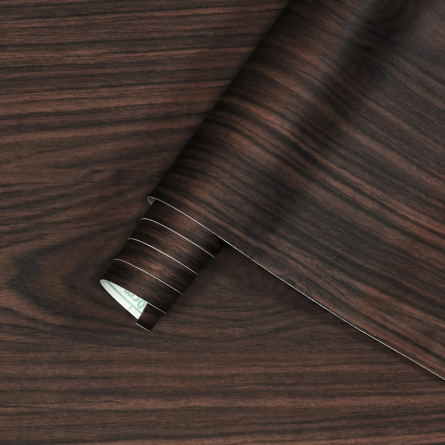 JSEVEM 24"Ã—354" Darker Brown Walnut Wood Wallpaper Peel and Stick Waterproof Dark Brown Black Walnut Wood Grain Contact Paper Vinyl Wrap Self Adhesive Furniture Stickers for Kitchen Cabinets Dresser Dark Brown 24" x 354"