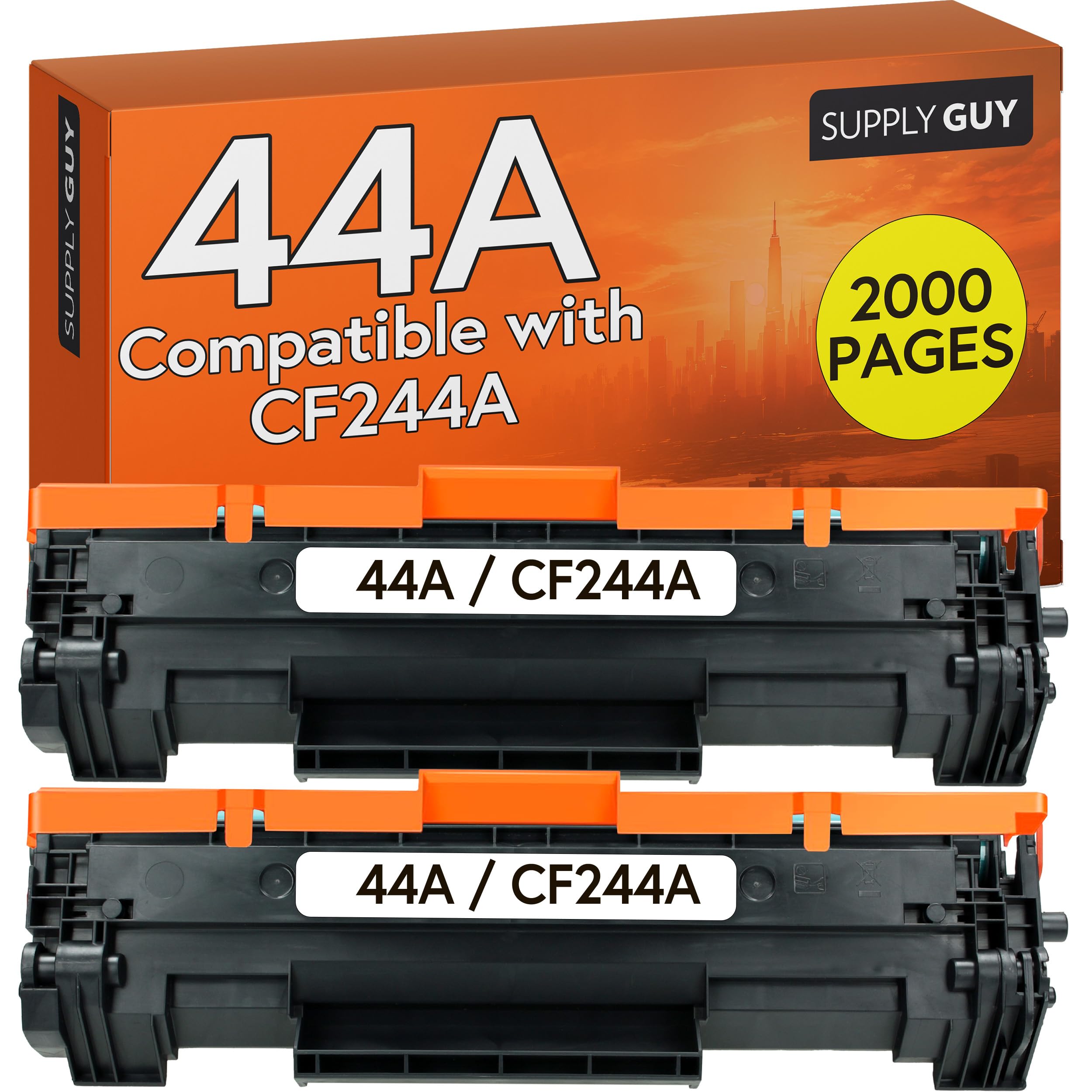 Supply Guy Toner compatibile con CF244A HP 44A per HP Laserjet Pro M15a M15w MFP M28a MFP M28w Nero Multipack (2x cartucce toner con chip)