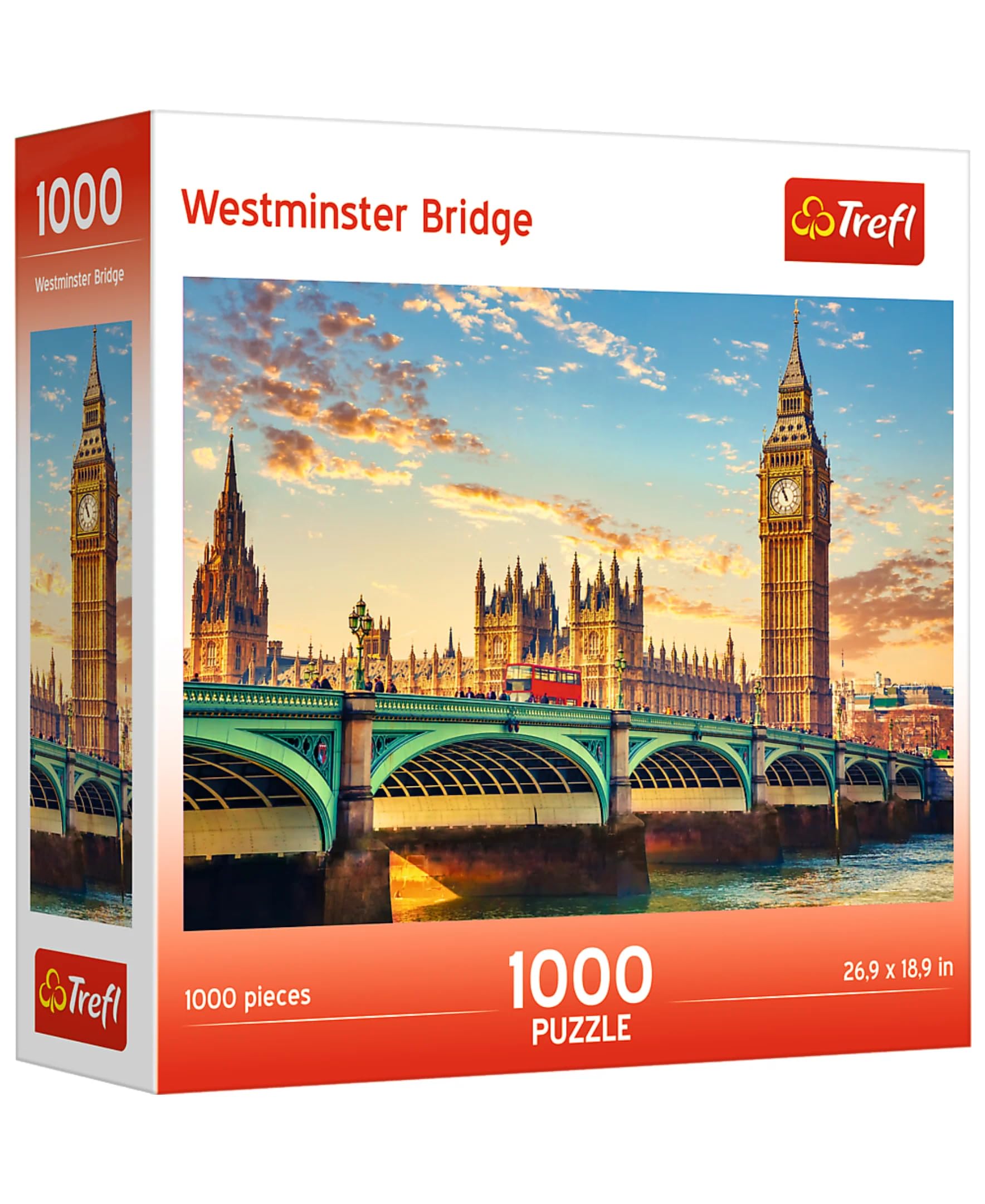 Trefl Westminster Bridge 1000 Piece Jigsaw Puzzle 27"x19" DIY Puzzle, Creative Fun, Classic Jigsaw for Adults and Children from 12 Years Old