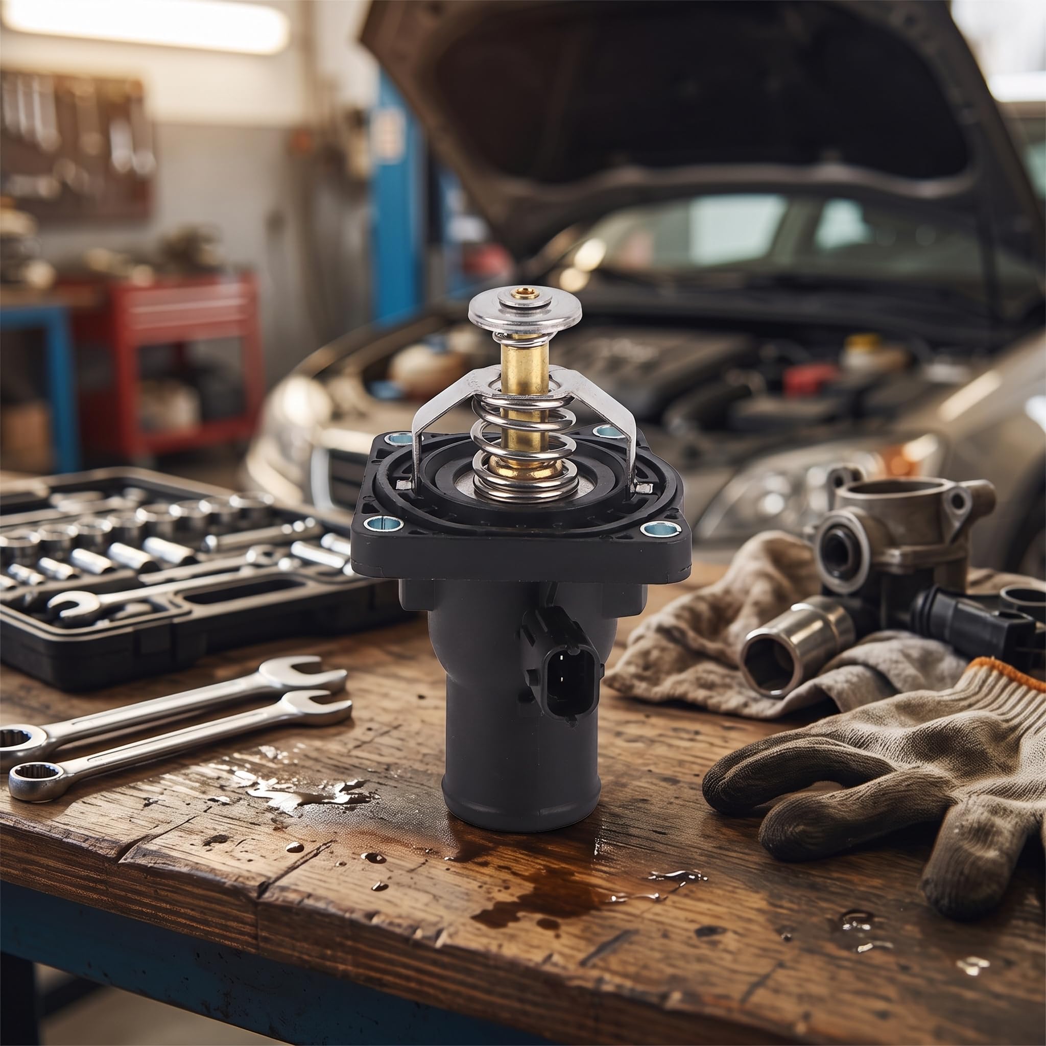 Aramox Termostat z Obudową compatible with Opel Aveo J, Insignia, Mokka, Zafira