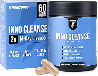 InnoSupps Inno Cleanse 14 Day Colon & Detox Flush, Waist Trimming Complex, Gut Cleanse, Digestive System Support, Stool Softener & Reduced Bloating & Occasional Constipation Relief