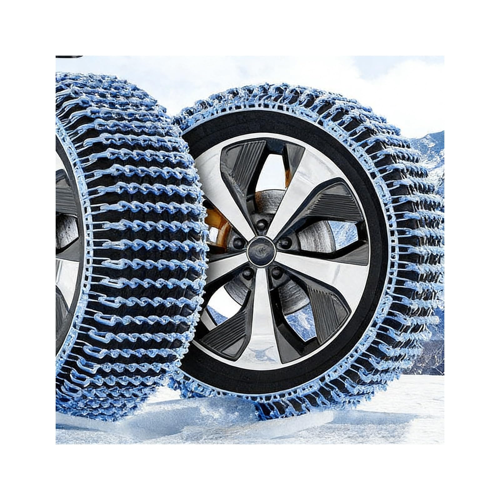 Catene da neve antiscivolo per pneumatici auto, resistenti, montaggio rapido, facili da installare, catene di trazione per camion leggeri, SUV, auto, pickup, set di 2
