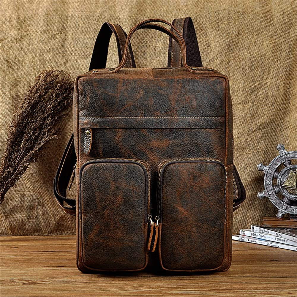 Mochila Retro Mochila a Gran Capacidad Mochila de 15 Pulgadas Computer Bag Style (Color : A, Size : 38 * 30 * 12cm)