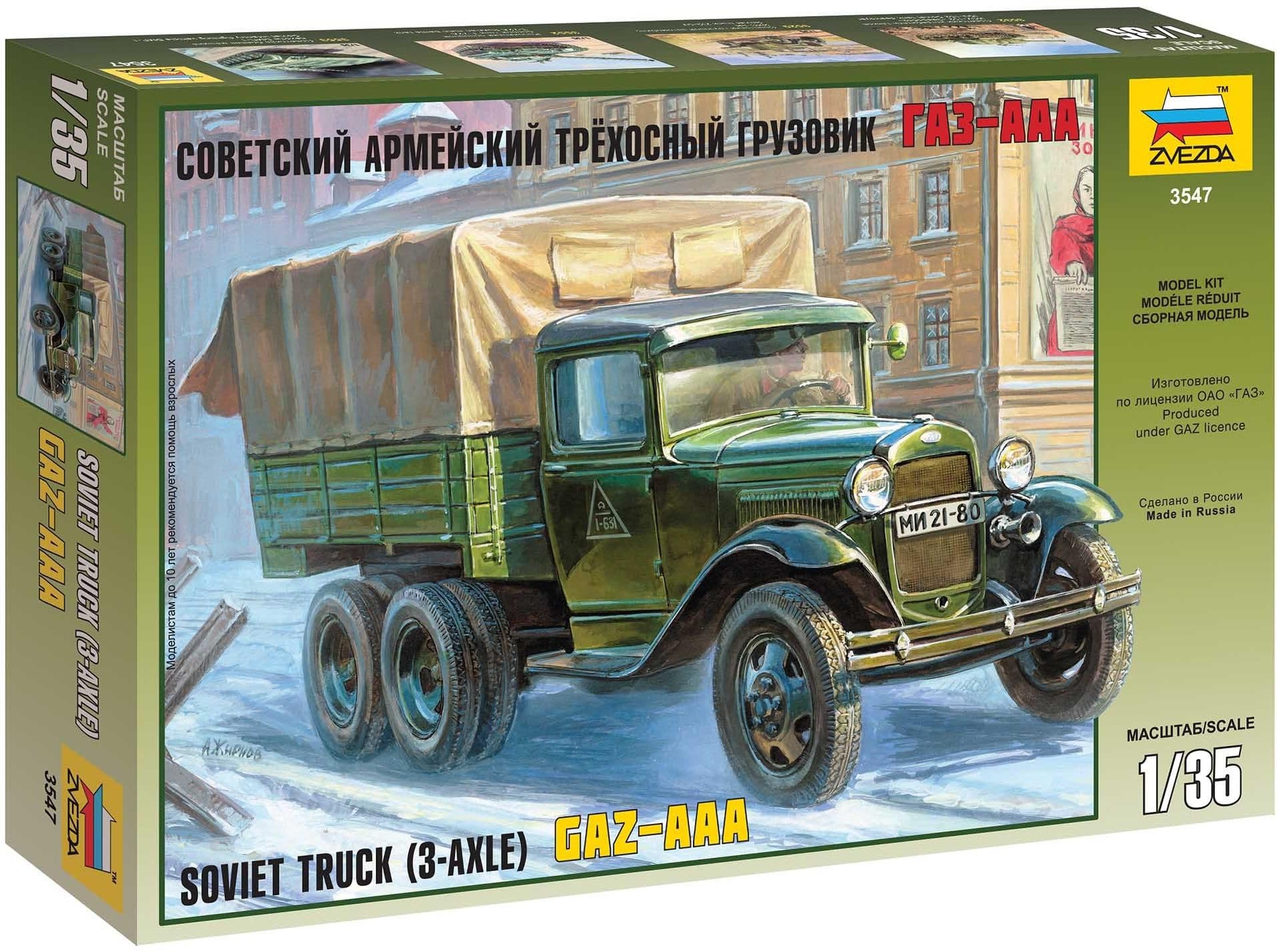 Zvezda 500783547-1:35 WWII GAZ-AAA Soviet Truck : Amazon.ae: Toys