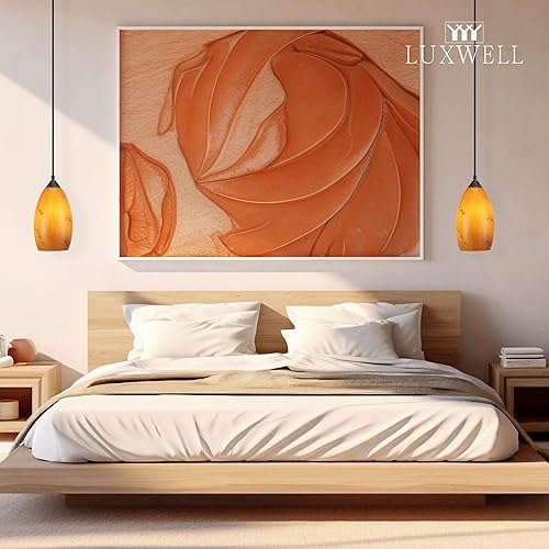 Miniatura 9 de Iluminación colgante, moderno vidrio de color ámbar soplado a mano, lámpara colgante ovalada, acabado de bronce aceitado para cocina, comedor,