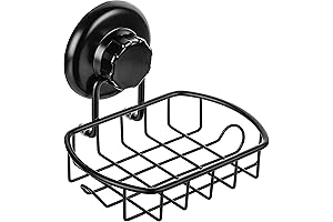 Suction Soap Dish with Hooks: Super Powerful Shower Soap Holder