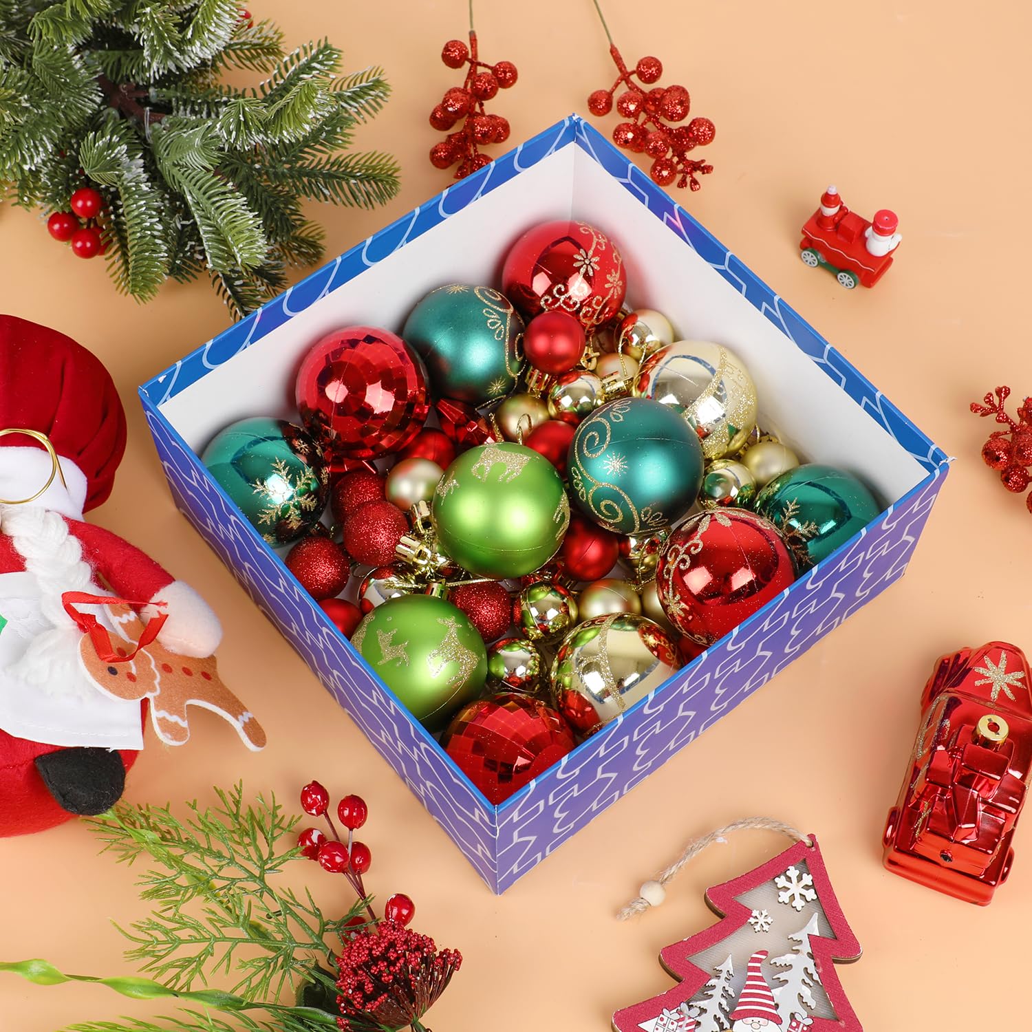 ZALAON 44 Pcs Christmas Ball Ornaments - Image 2