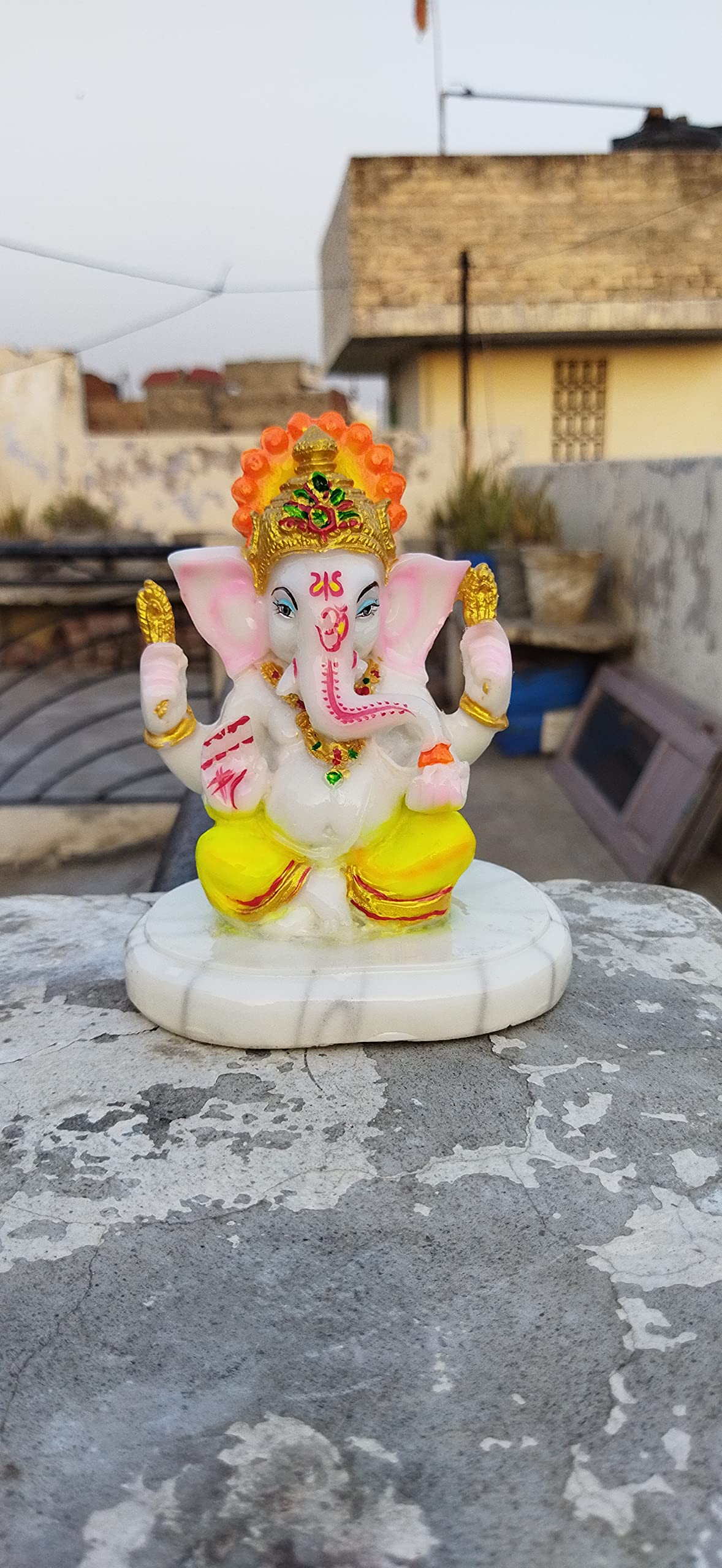 Buy Krishna Puja Products Lord Ganesh Idol Bhagwan Ganesh Murti for Housewarming RAJA Ganesh