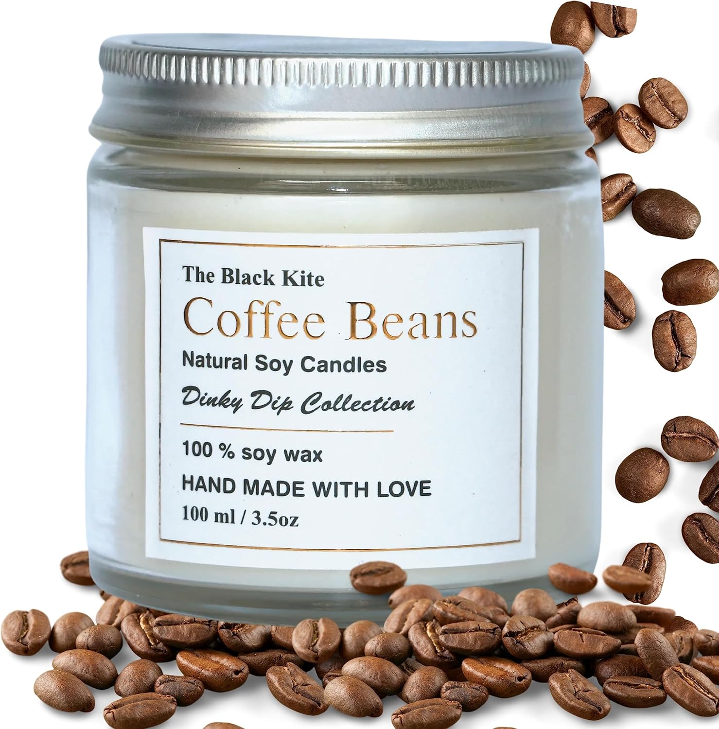 The Black Kite Scented Candles | Coffee Beans | Aroma Up to 25 Hours | 100gm | Aromatherapy Candles for Home Decor | Soy Candle Wax | Best Scented Candles Gift Set | Soy Wax Candles