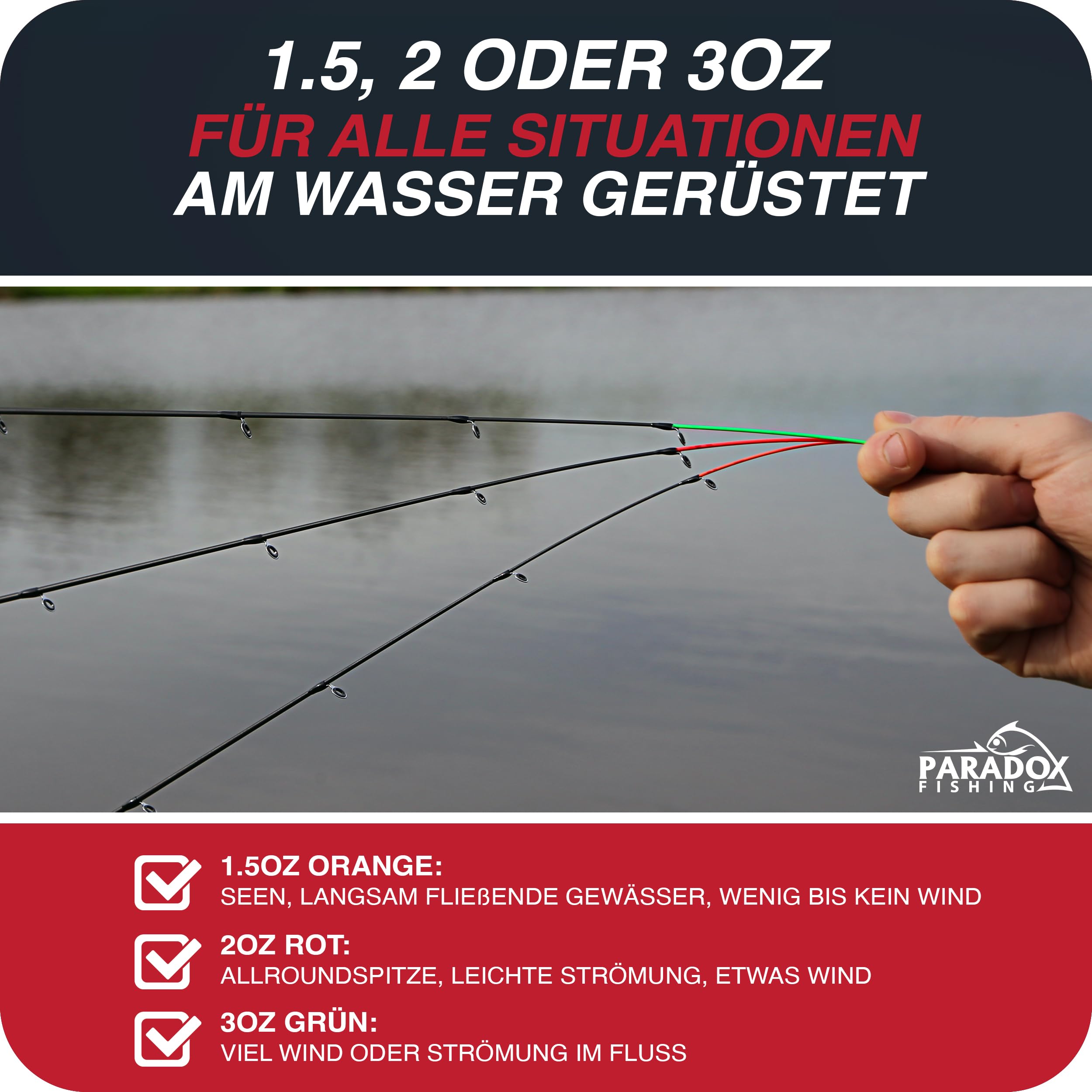 Paradox Fishing Wędka karmowa 3,3 m Wg. 90 g I 3,6 m 120 g I Method Feeder wędka wędka do wędkowania z koszem na karmę
