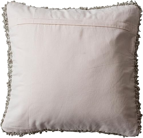 Miniatura 9 de Creative Co-Op, Almohada Bouclé de mezcla de algodón tejido marrón, crema, cuadrado