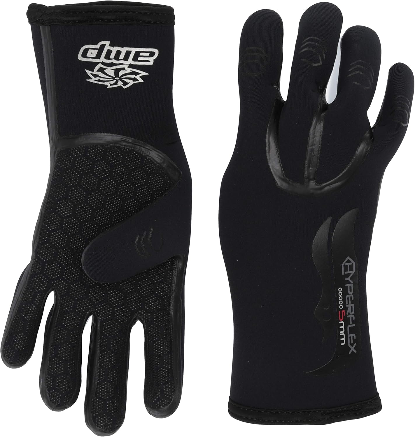 Hyperflex Wetsuits Men's 5mm Amp Glove, Black, Large Surfing, Windsurfing