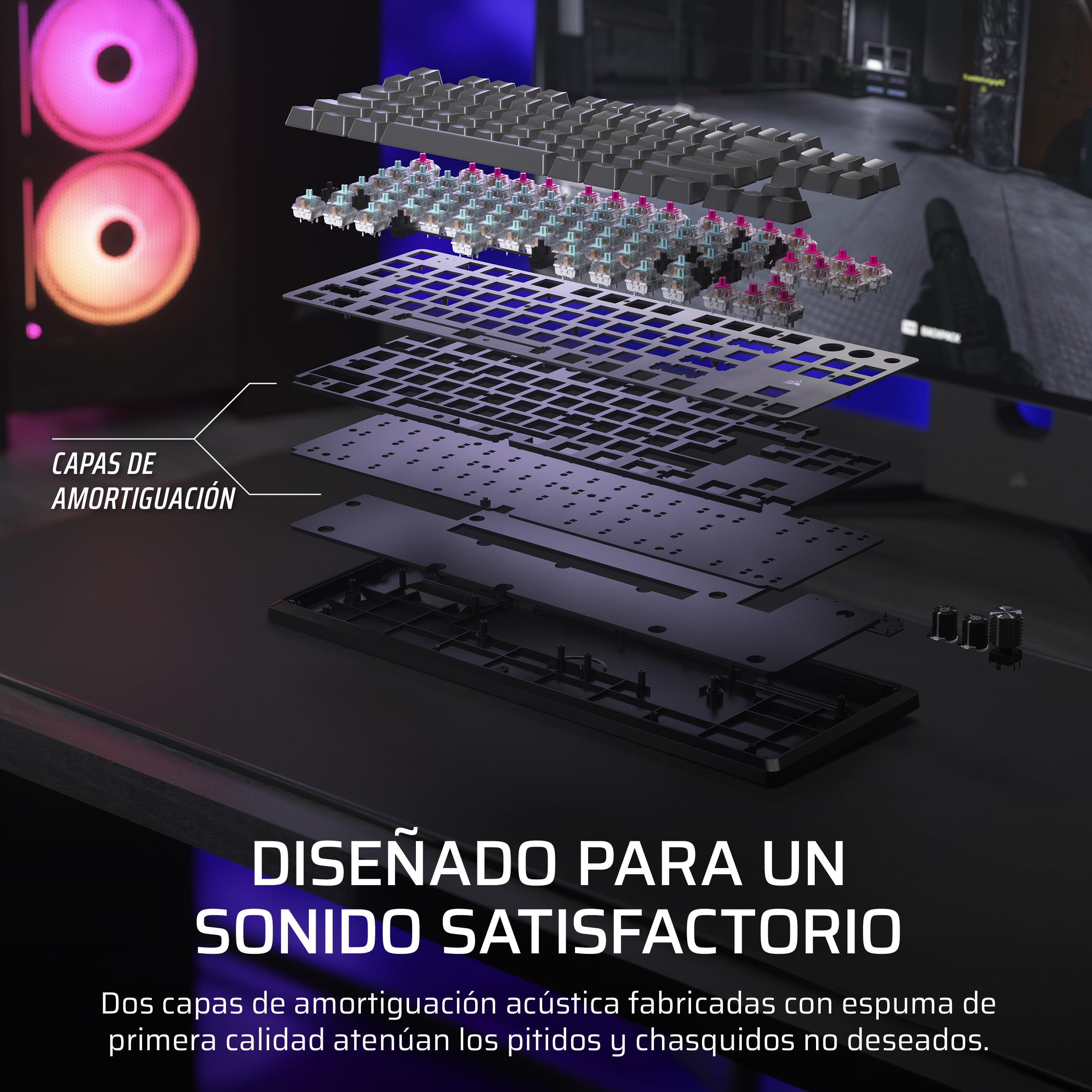 Corsair K70 Pro TKL + Elgato Stream Deck Mini Paquete - Teclado para Juegos con Cable Magnético-Mecánico con Studio Controller para Zoom, Teams, PowerPoint, MS Office, etc, Compatible with PC/Mac