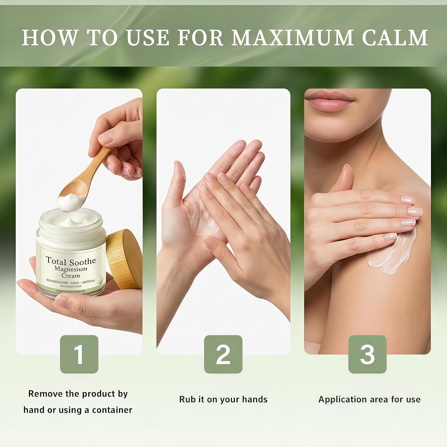 Total Relief Magnesium Cream – Fast Absorbing Non-Greasy Magnesium Lotion for Muscle & Joint Comfort, Knees, Soothing Nerve Formula, 100ML (2 PCS)