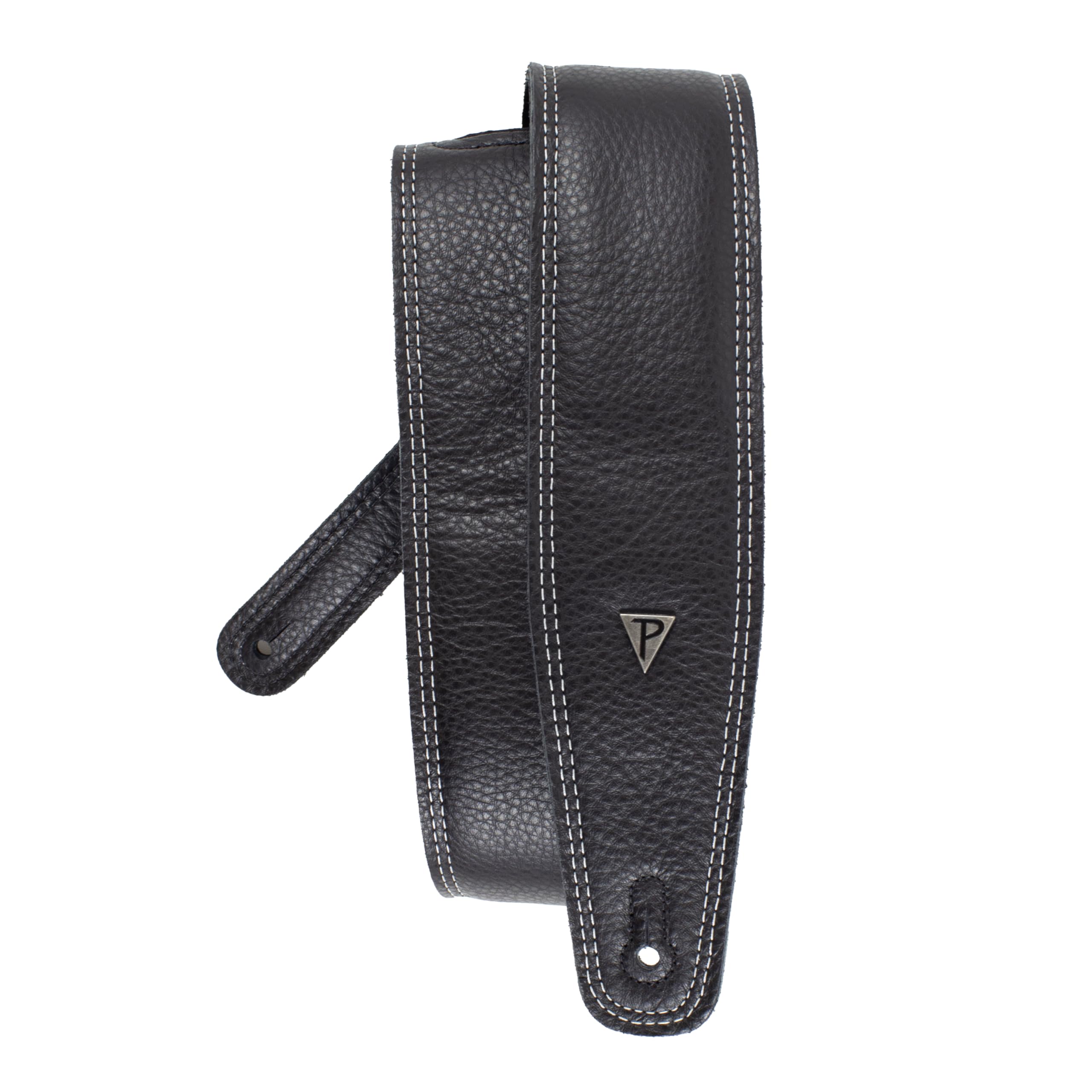 Perri's Leathers Ltd., Moto Series, Padded Leather Guitar Strap with Double Stitching, Adjustable Length