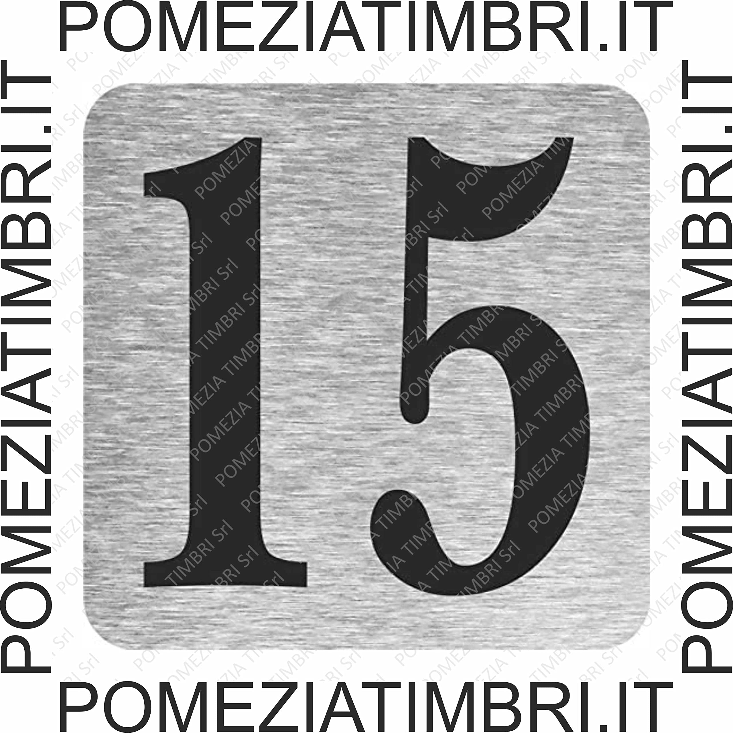 Targa Numero Civico Esterno – in Alluminio DiBond – Numero Civico Personalizzato – Resistente Intemperie UV – Facile Montaggio (Alluminio Argento 10x10cm)