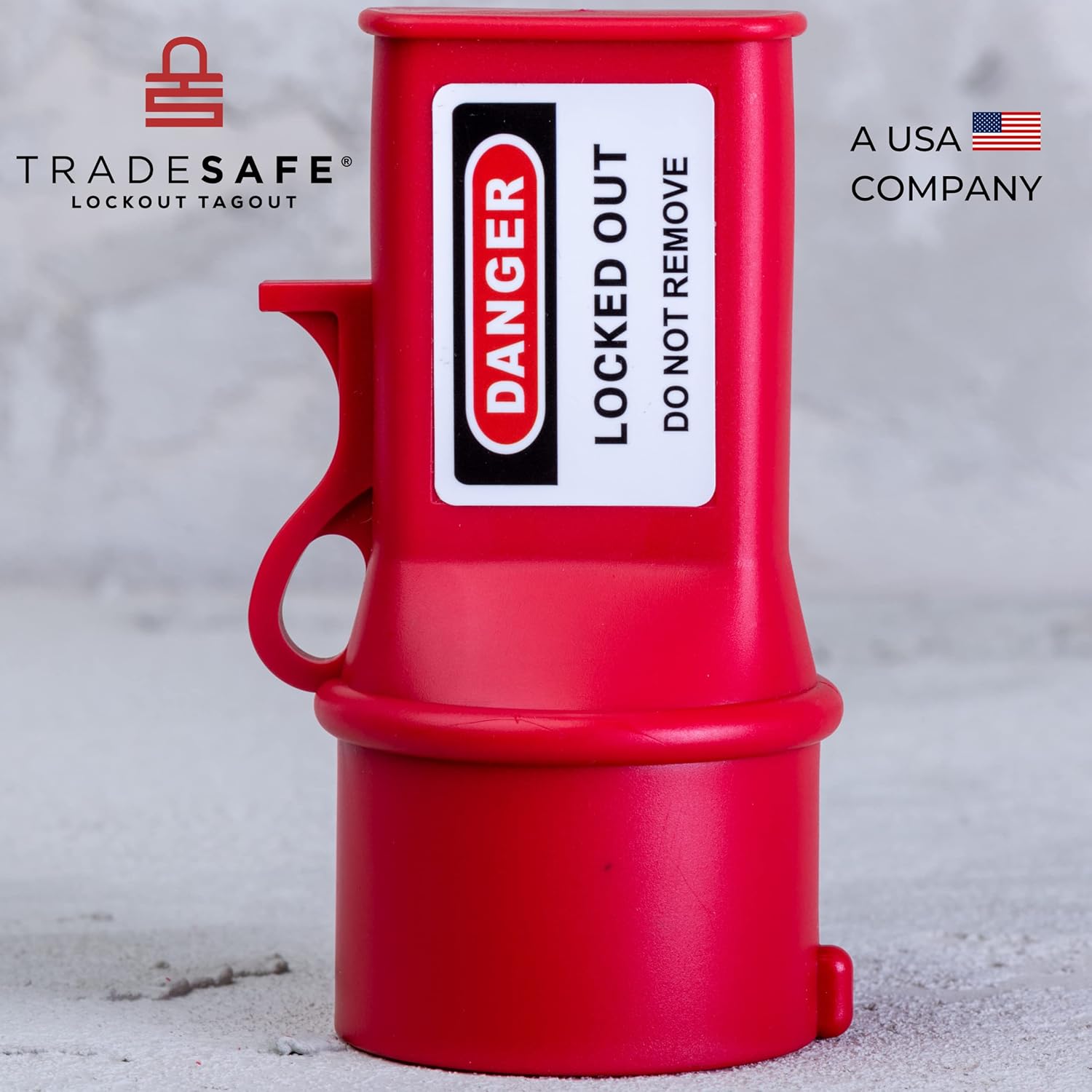 TRADESAFE Pin and Sleeve Socket Lockout Device - Electrical Lockout Tagout for Pin and Sleeve Receptacles, 2 ¹⁄₄" Diameter, Loto Device for Lock Out Tag Out Procedures