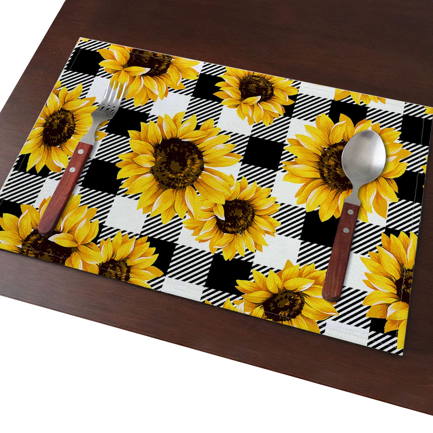 Set 4 Tovagliette Americane A Tema Gallo – Stile Fattoria – 30,5x45,7 Cm – In Lino – Lavabili E Termoresistenti - 2