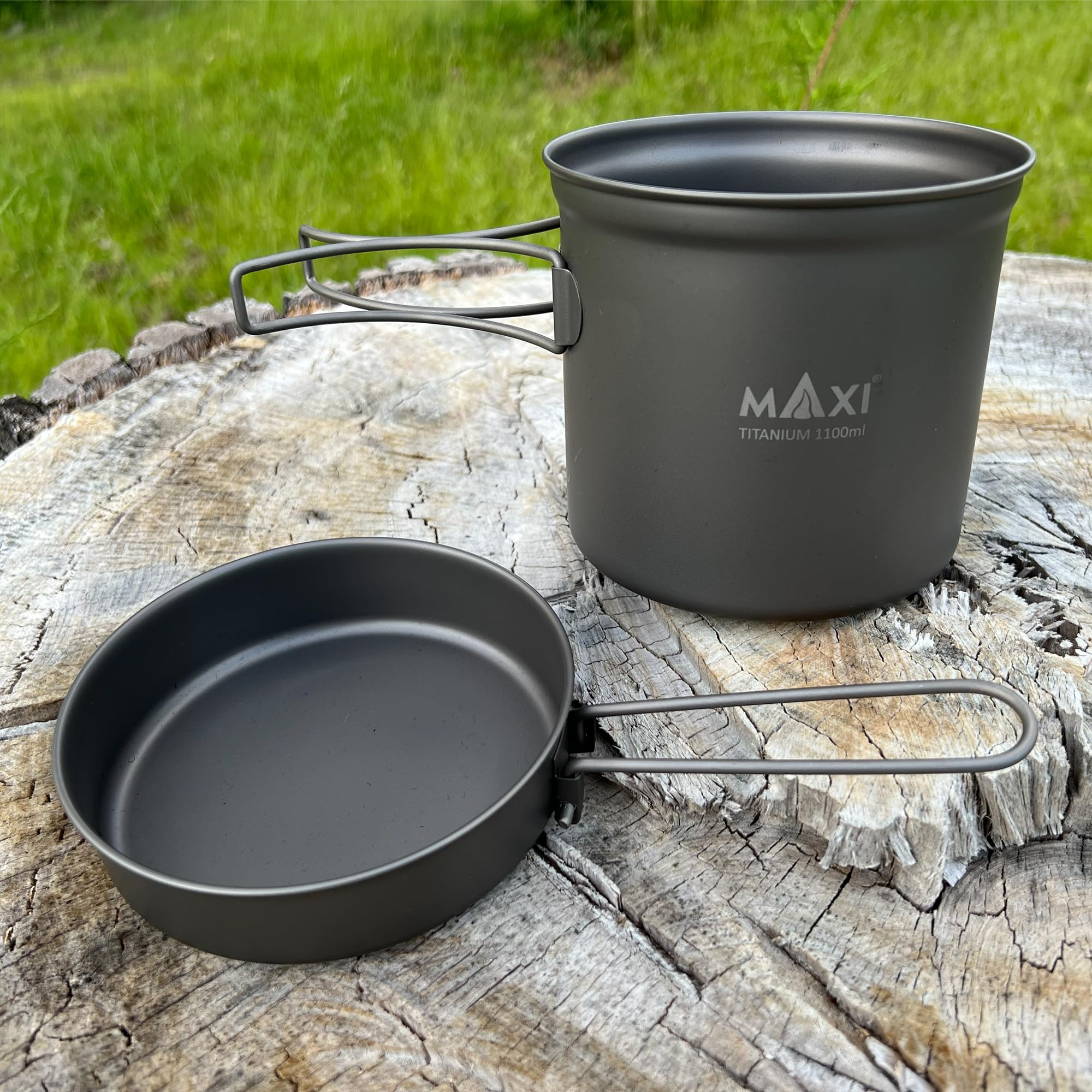 Amazon.co.jp: マキシチタン鍋 1100ml フライパン蓋付き 軽量