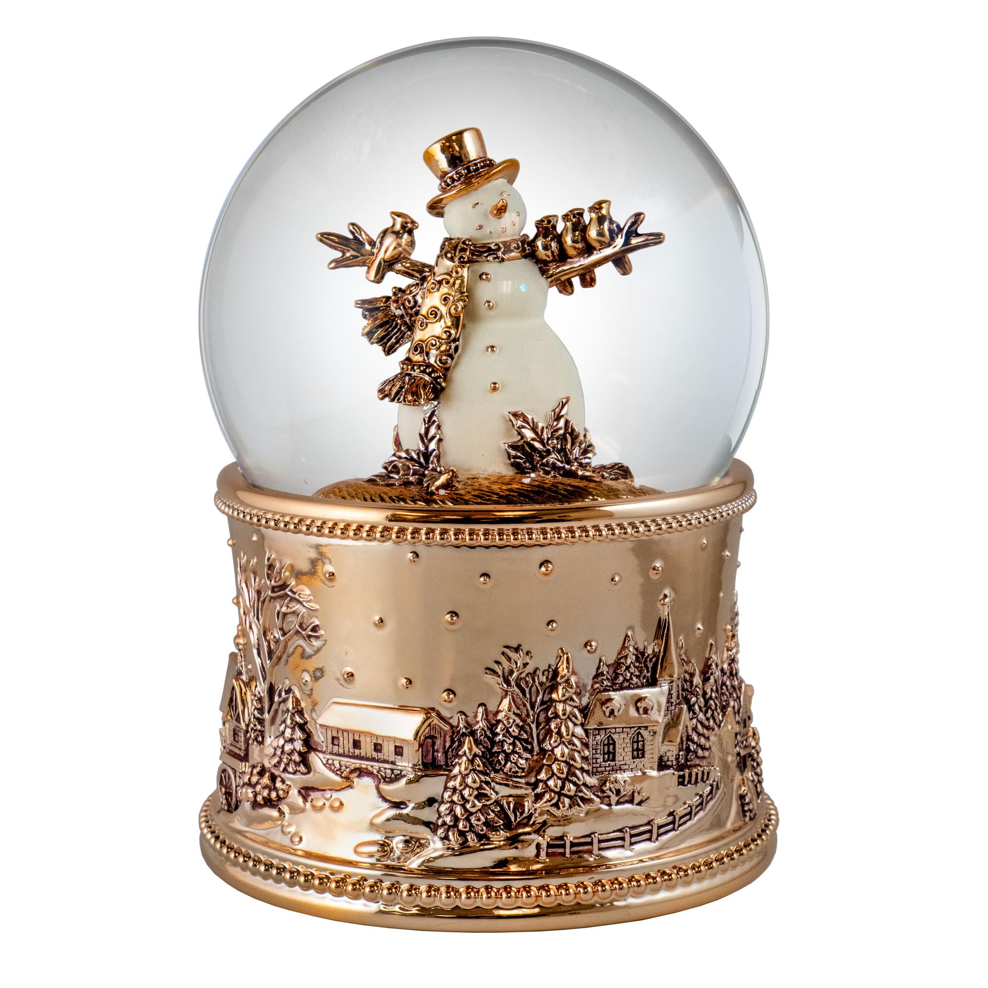 100MM Revolving Snowman Blowing Snow Globe by The San Francisco Music Box