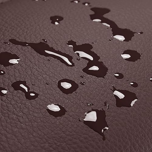 Miniatura 8 de Yaheetech Bar Stools Set of 2, Adjustable PU Leather Swivel Barstools, Modern Counter Stools with Back and Footrest, Counter Height Barstools for