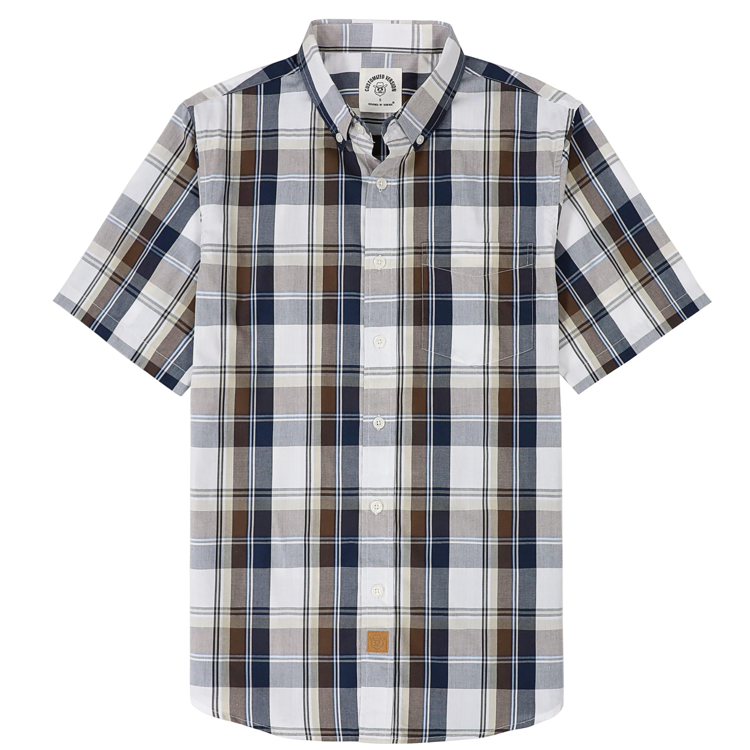 Dubinik® Short Sleeve Shirts for Men Soft Breathable Summer Button Down