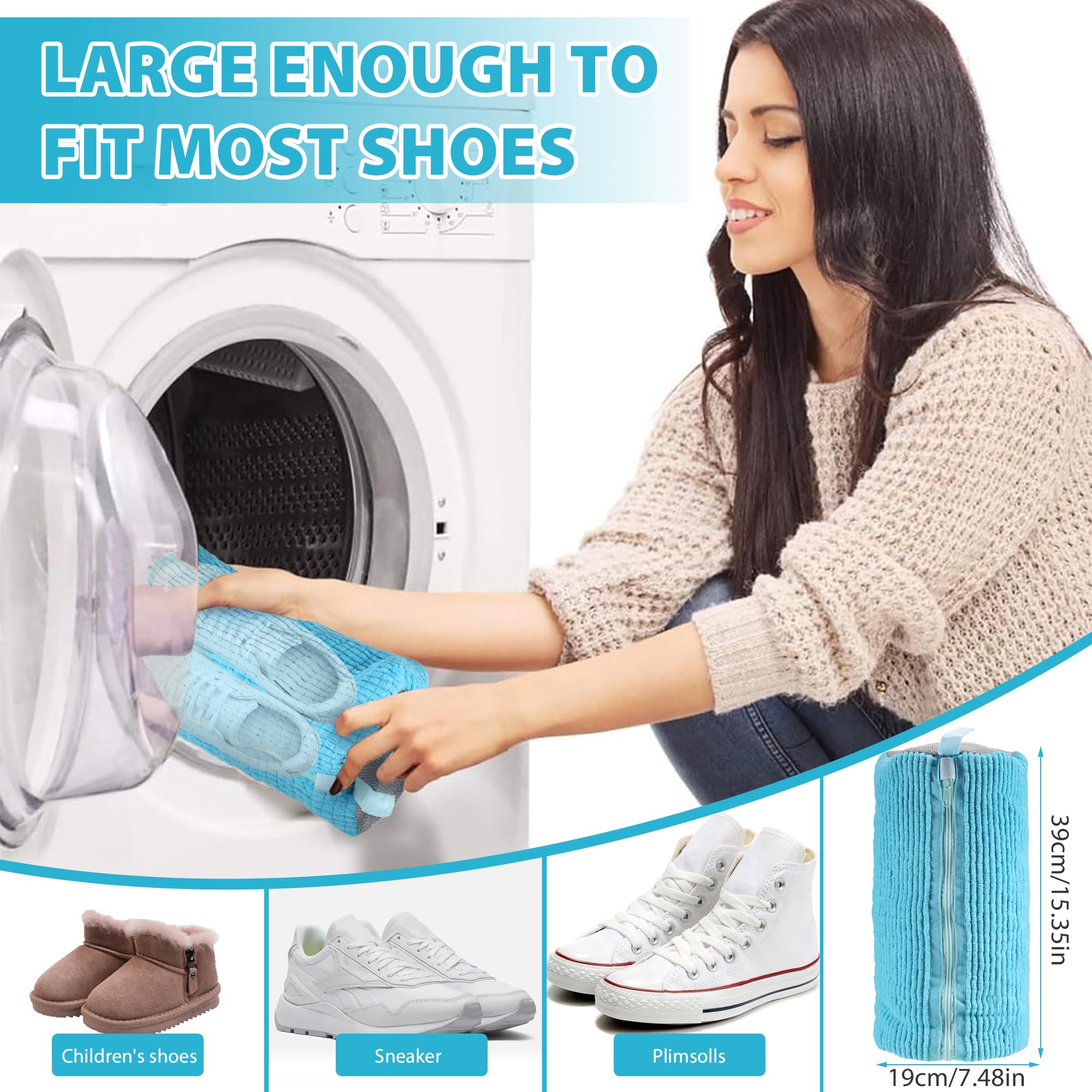 2 Stück Schuhwaschbeutel - Wiederverwendbar Für Waschmaschine