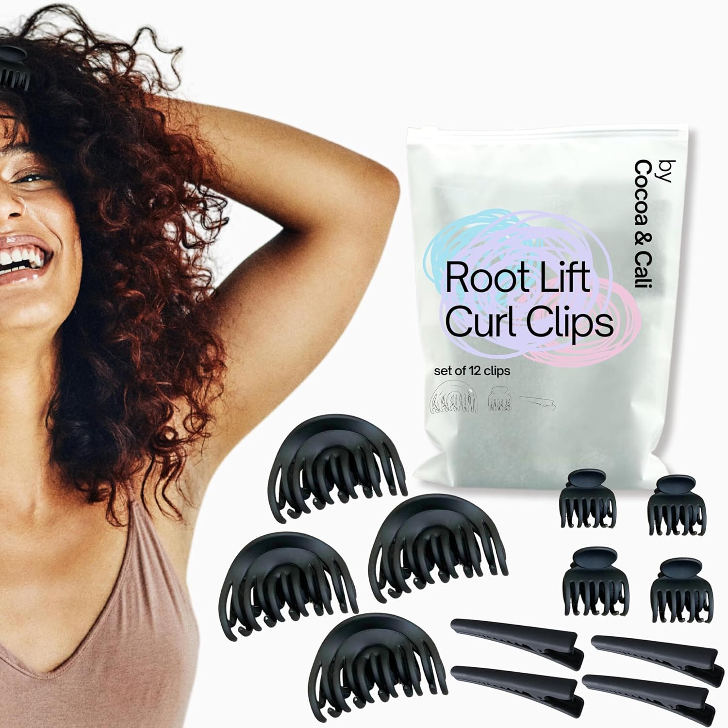 Cocoa & Cali Root Lifting Curl Clips for Volume at the