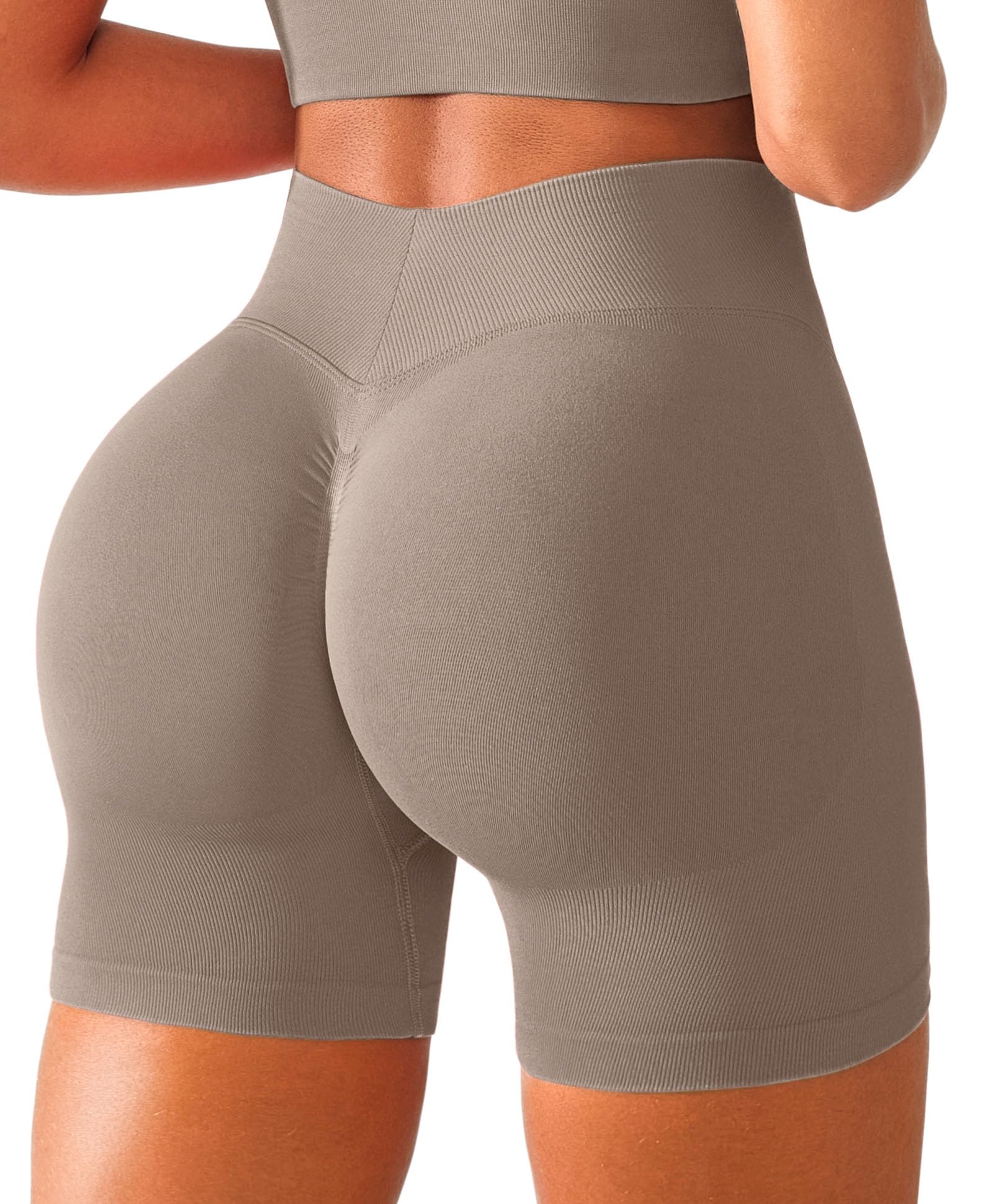 BRXL Scrunch Butt Lifting Shorts for Women V Back Seamless 5" High Waist Workout Gym Compression Spandex Impact Shorts