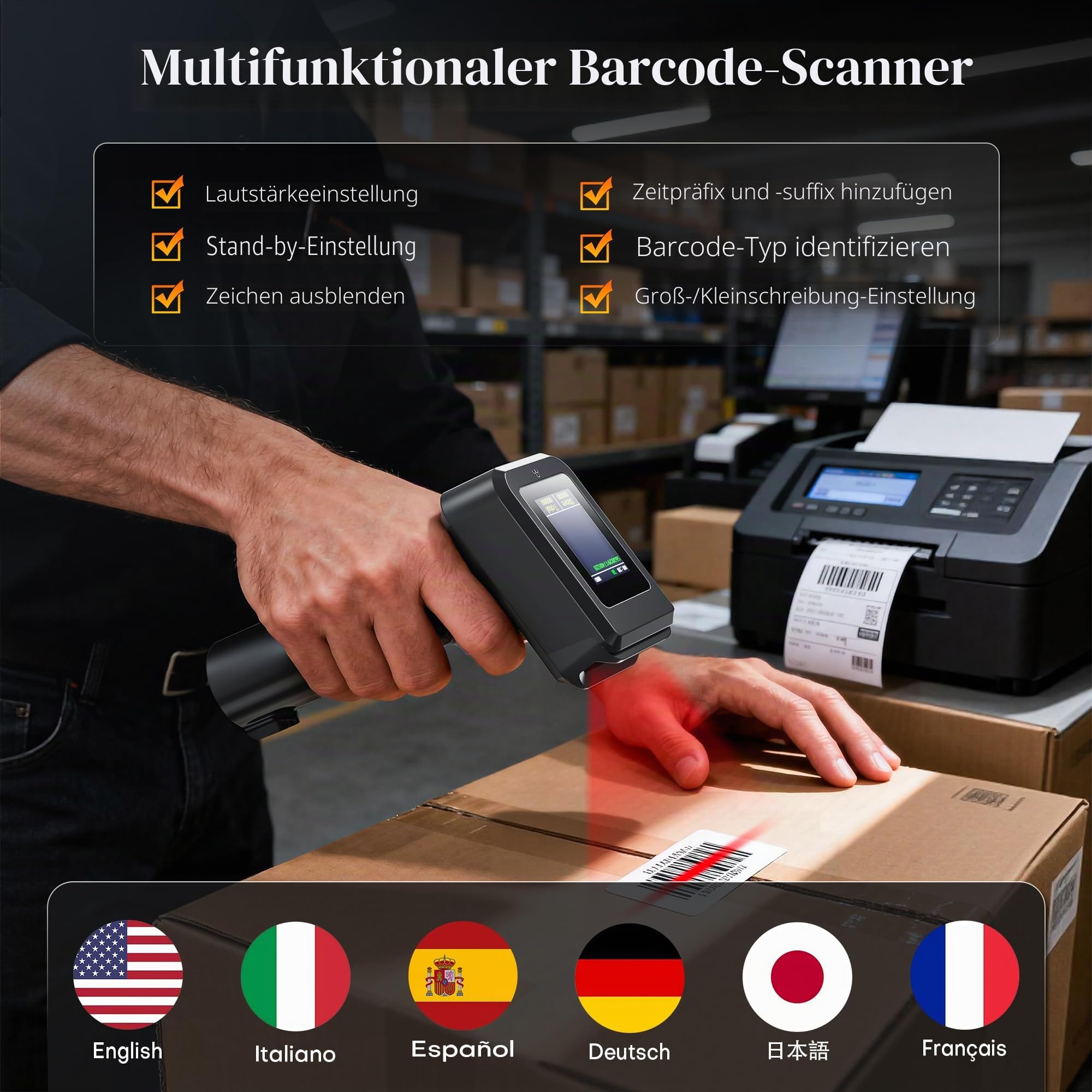 Tera 2D HW006 Barcode-Scanner kabellos Bluetooth QR-Code-Scanner Ladestation