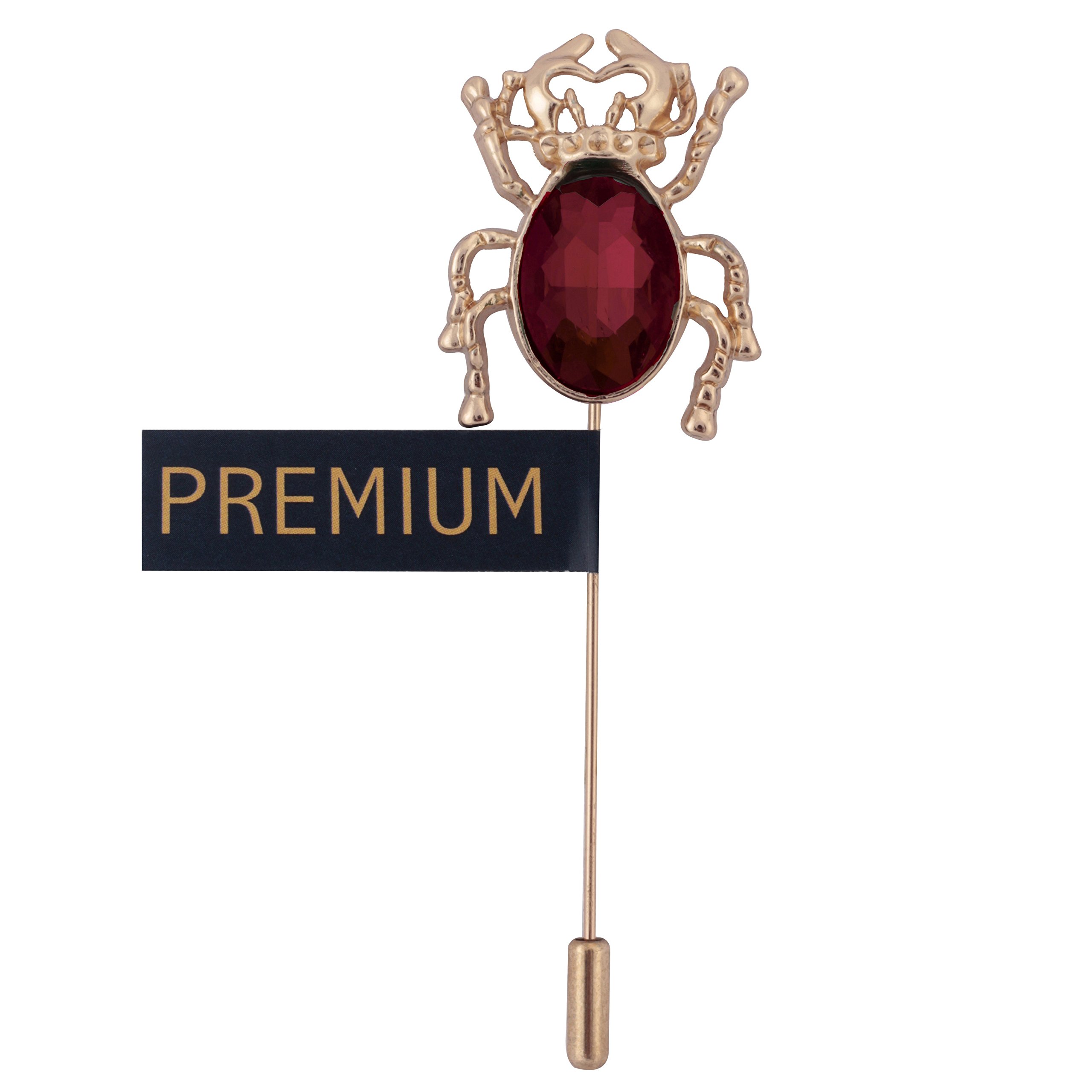 Peluche Sparkly Bug - Golden & Red Colored Brooch/Lapel Pin for Men (B07FGDXWLR) Amazon Price History, Amazon Price Tracker