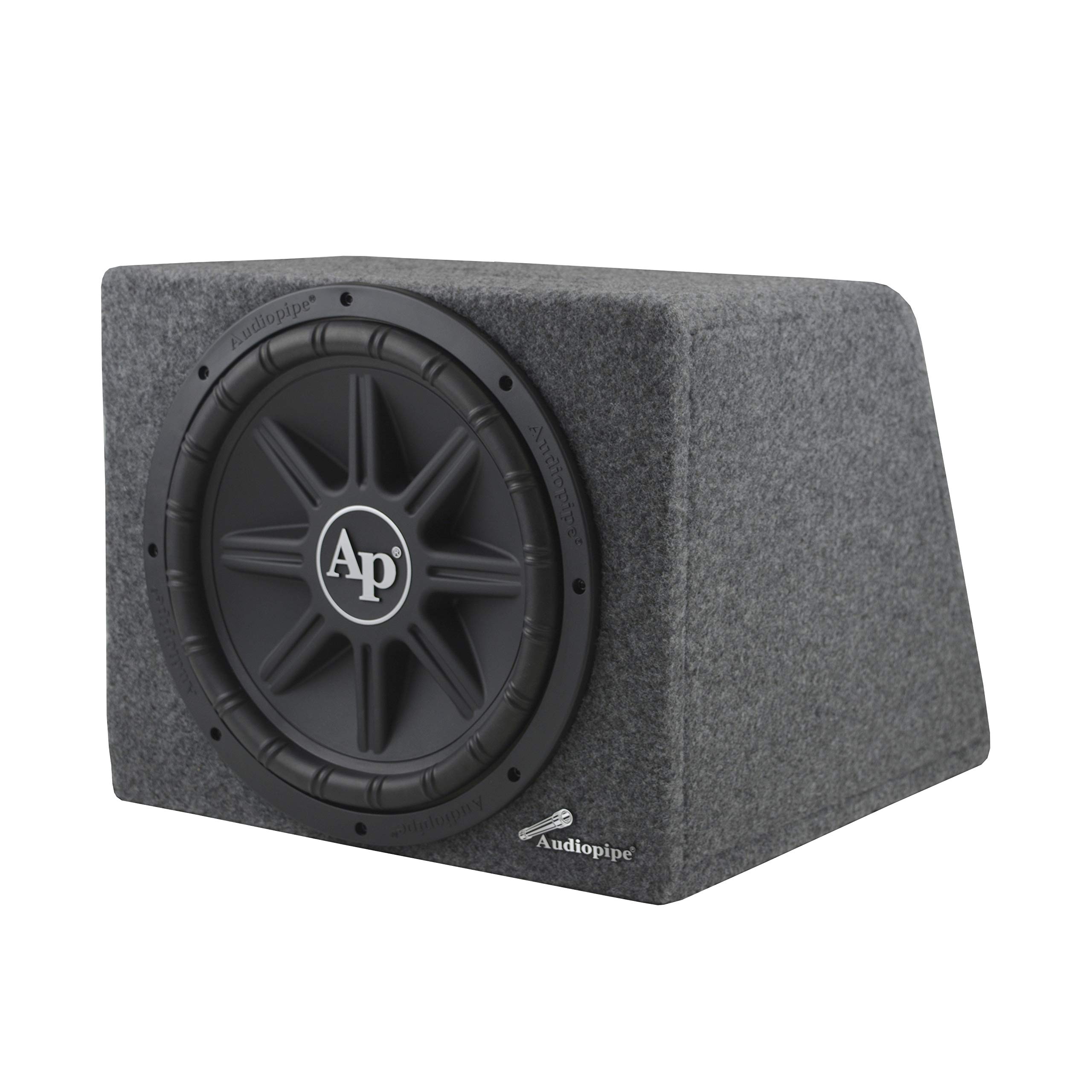 Audiopipe APSB-1211PX Single 1000 Watt 12 Inch Enclosed Car Audio Subwoofer Speaker, Micro Class D 500 Watt Amp, & 10 Gauge Wire Installation Kit