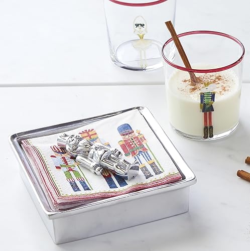 Miniatura 4 de MARIPOSA NUTCRACKER SIGNATURE SERVILLETA SET  PLATA  BRILLANTE  REGALOS  CAJA DE SERVILLETA Y JUEGO DE PESAS  ALUMINIO DE SANDCAST RECICLADO  HECHO