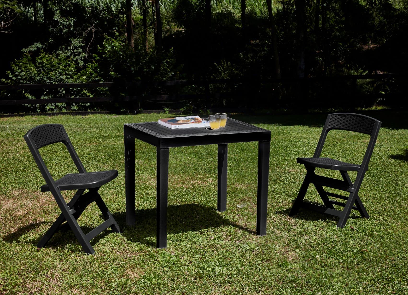 SET POKER composto da 1 tavolo rettangolare + 2 sedie pieghevoli