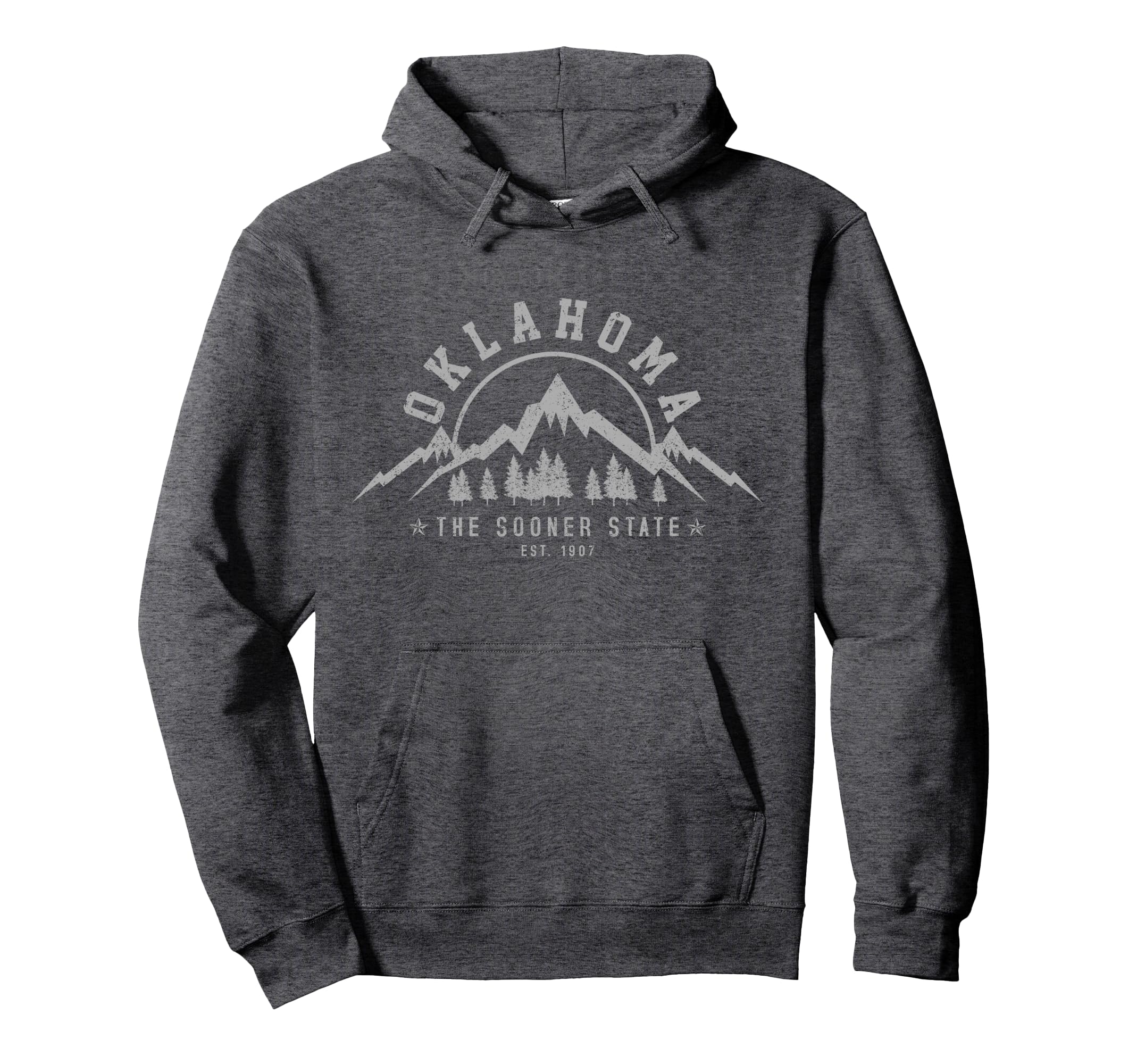 Oklahoma The Sooner State Est. 1907 Vintage Mountains Gift Pullover Hoodie