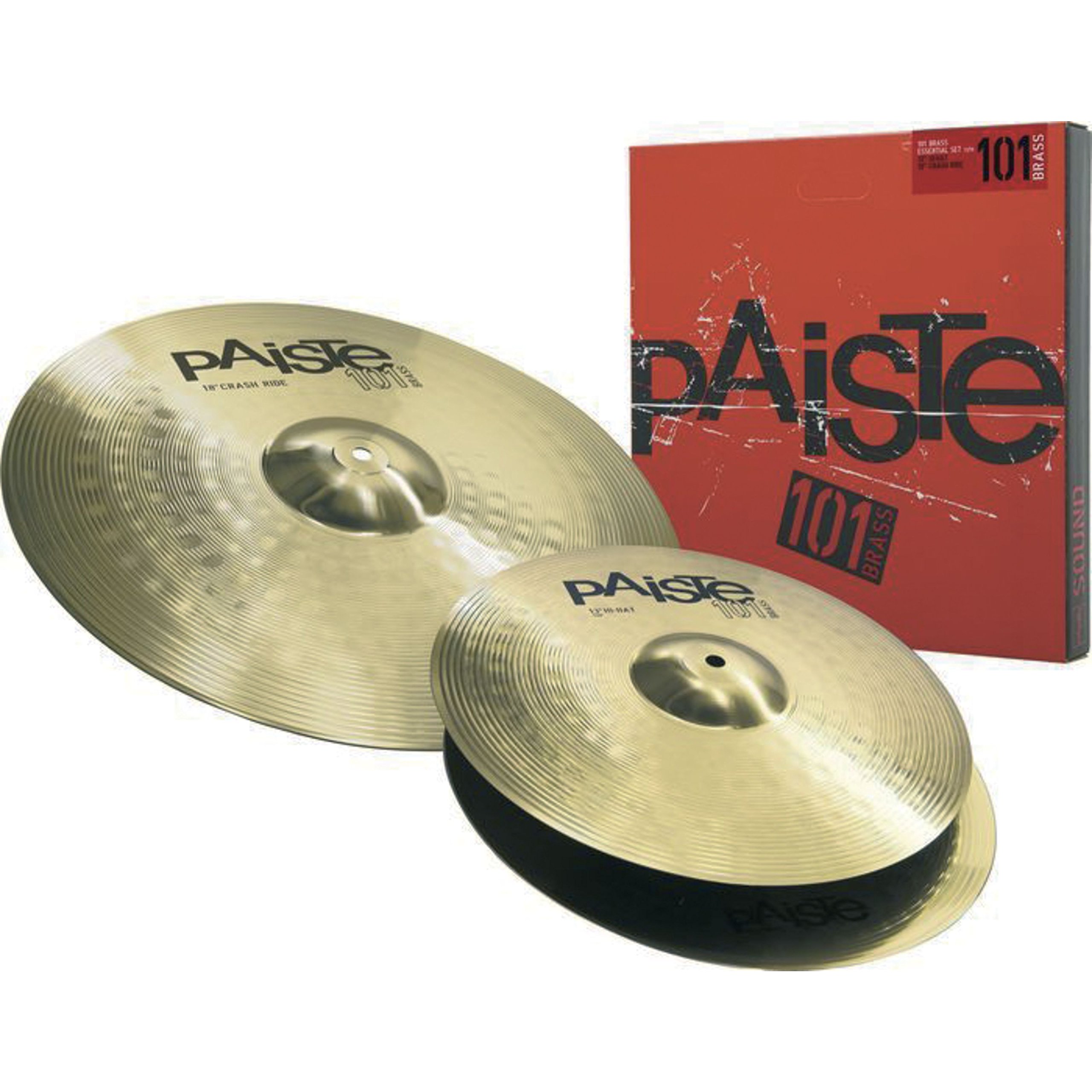 Paiste Set cymbales 101 laiton Essential 13" HiHat, 18" Crash Ride - Jeu de cymbales