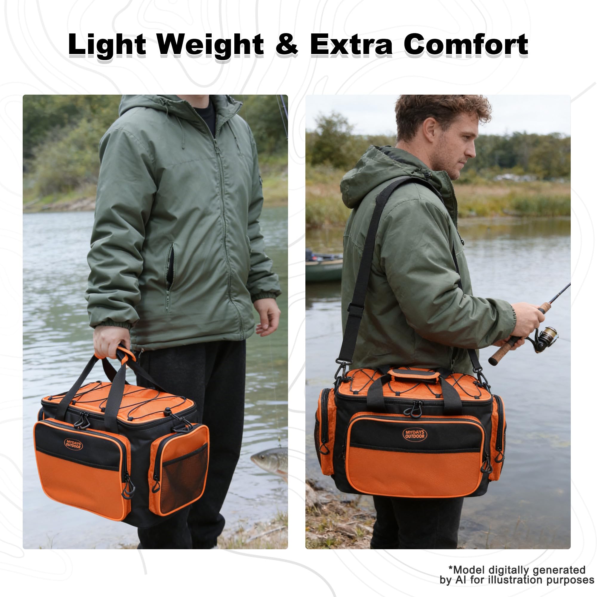 Fishing Tackle Bag - Durable & Organized -8