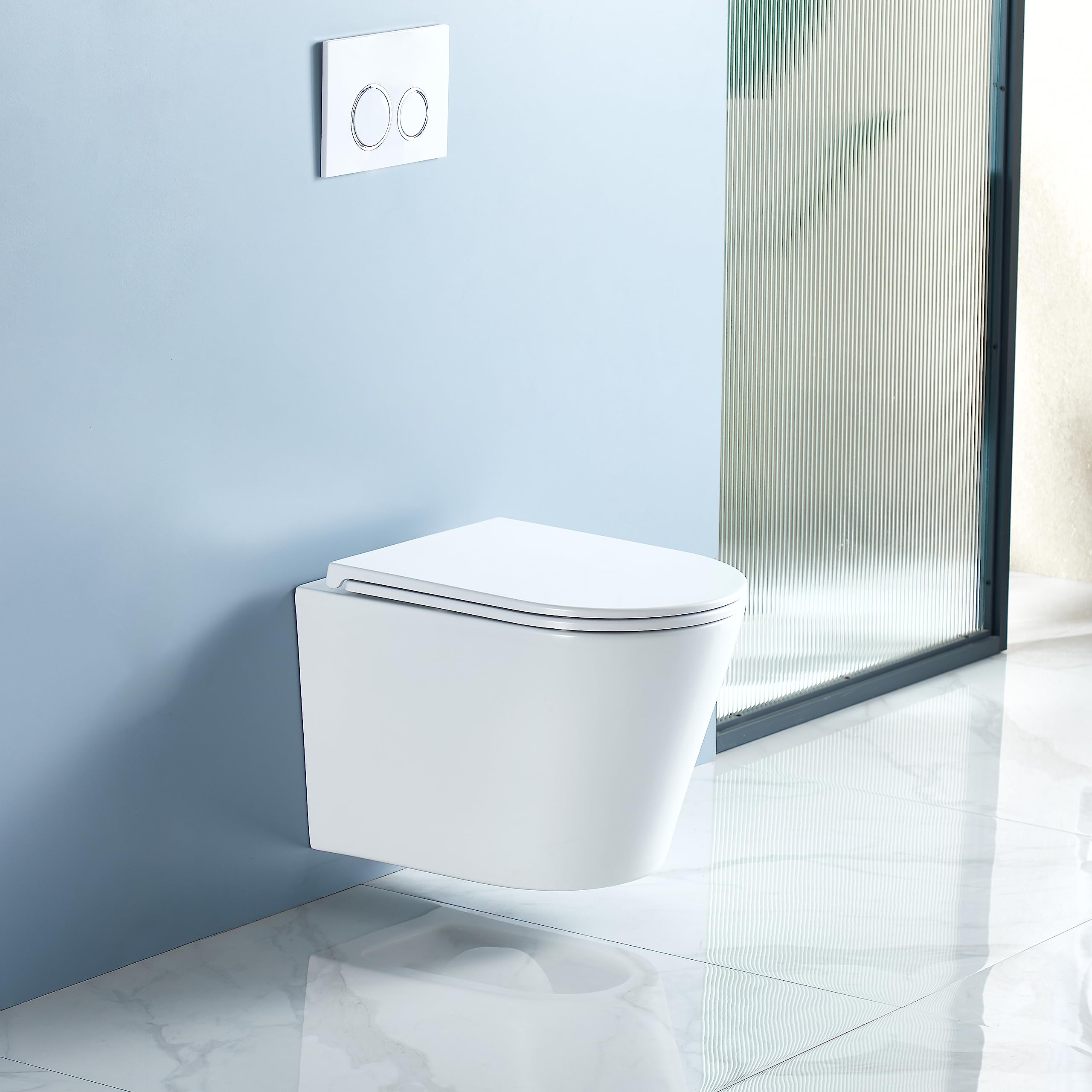 Inodoro BTW TURIN Suspendido Blanco Mate | 10 Años de Garantía | Medidas 515 mm x 355 mm x 365 mm