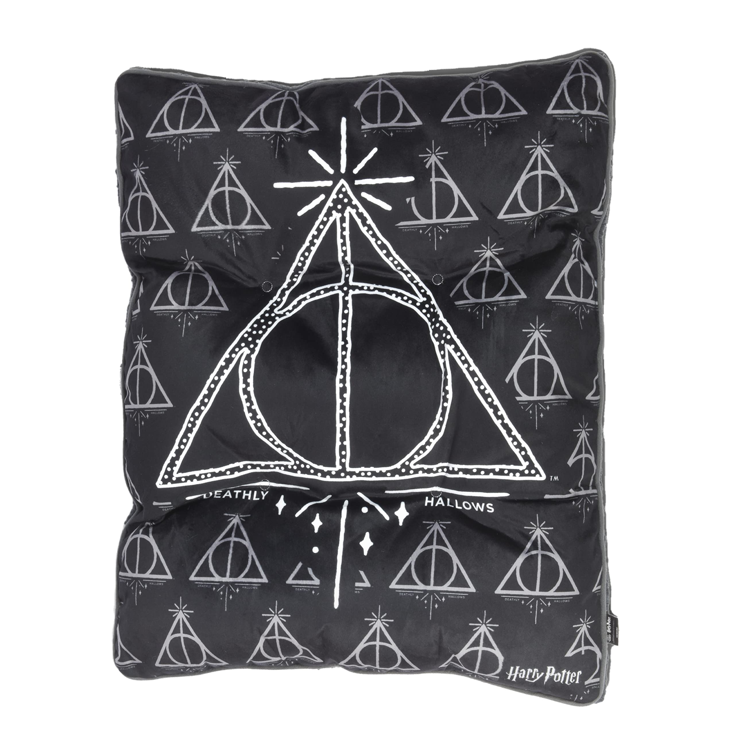 Harry Potter Deathly Hallows Bed for Dogs | Durable Washable Dog Bed from, Deathly Hallows Plush Washable Dog Bed | Soft and Plush Dog Bed, Dog Bed, One Size, (FF19688)