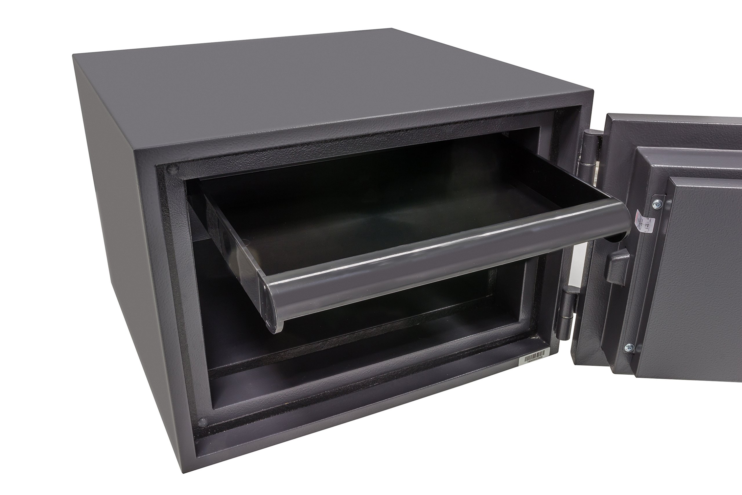 Arregui Resist 41240 Caja fuerte de sobreponer ignífuga certificada LFS60P, muy alta seguridad, apertura electrónica y llave, 51 x 45 x 43 cm, 41 L