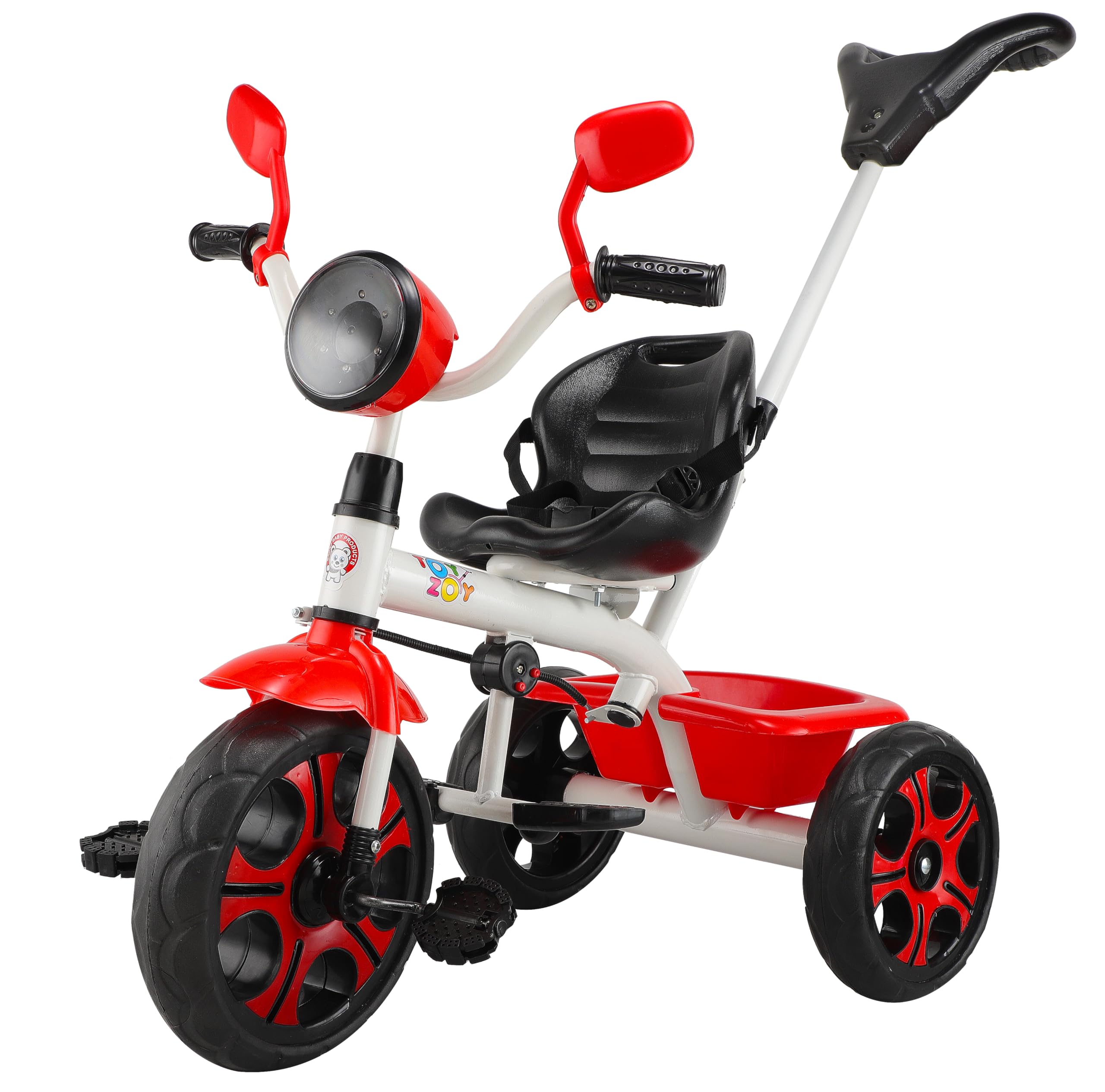 Toyzoy Melody Kids|Baby Trike|Tricycle with Light and Music for Kids|Boys|Girls|Age Group 2+ Years (White & Red)-image-22