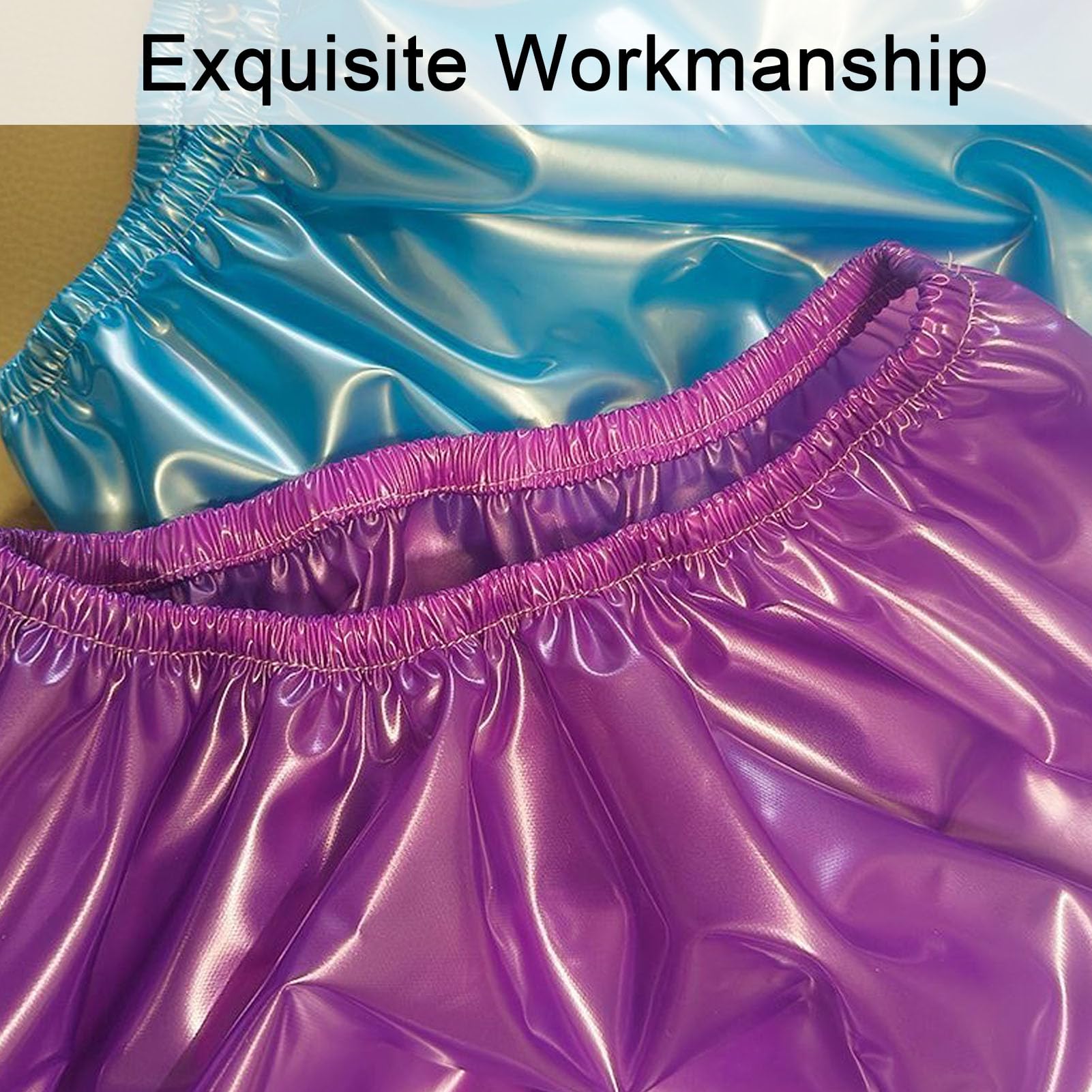 Wasserdichte PVC Inkontinenz Schutzhose für Erwachsene Wiederverwendbar Auslaufsicher Flexibel Und Komfortabel Unisex Waschbare LanganhaltendeBlue,M
