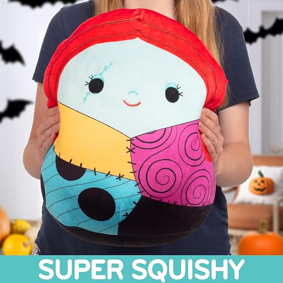 Squishmallows Halloween Disney Nightmare Before Christmas Set - 14 Jumbo Saree & 8 Jack Skellington - Get 2 Official Jazwares Plush Toys - Squishy Plush Gifts for Kids, Girls and Boys